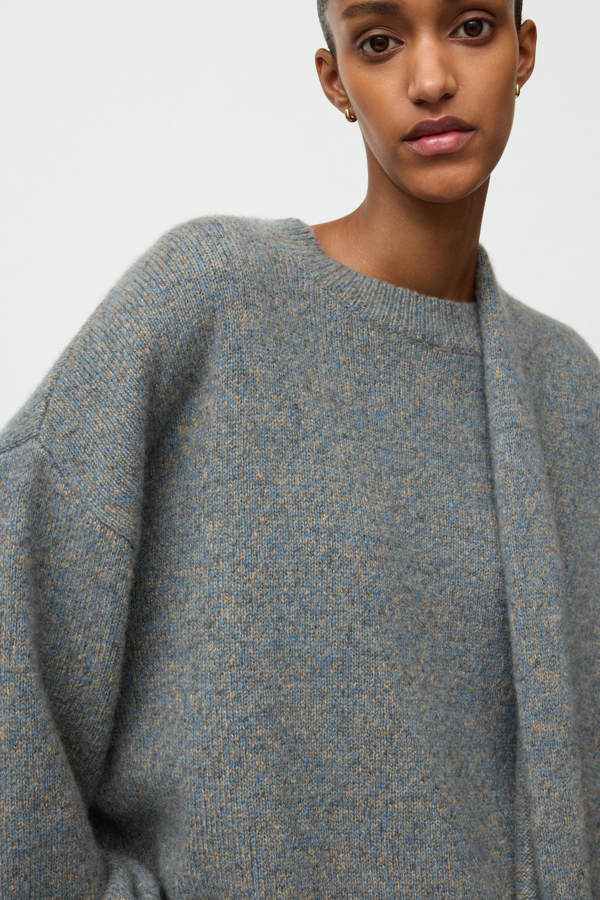 Marled relaxed fit crewneck 2