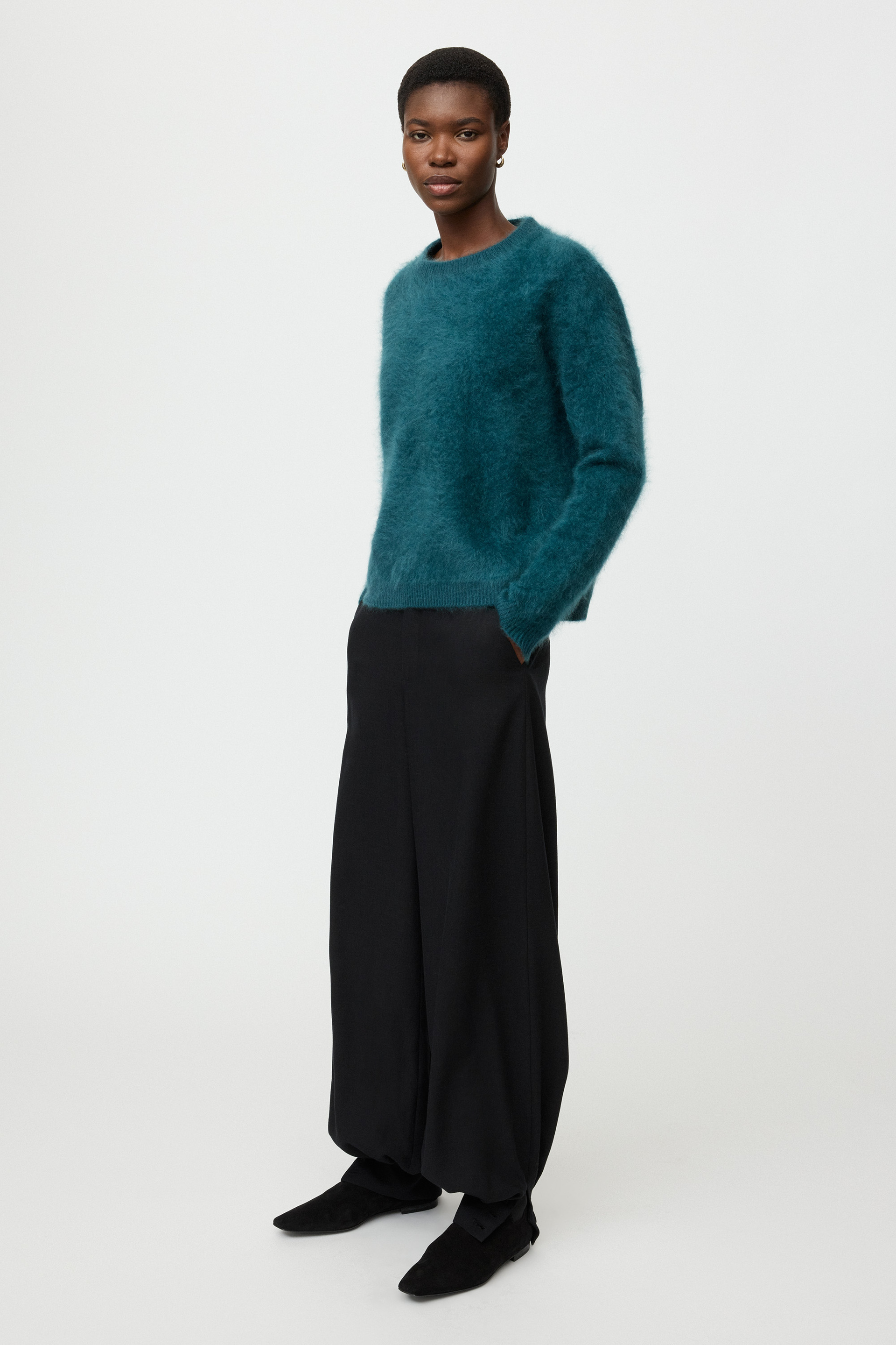 Brushed boyfriend crewneck 0