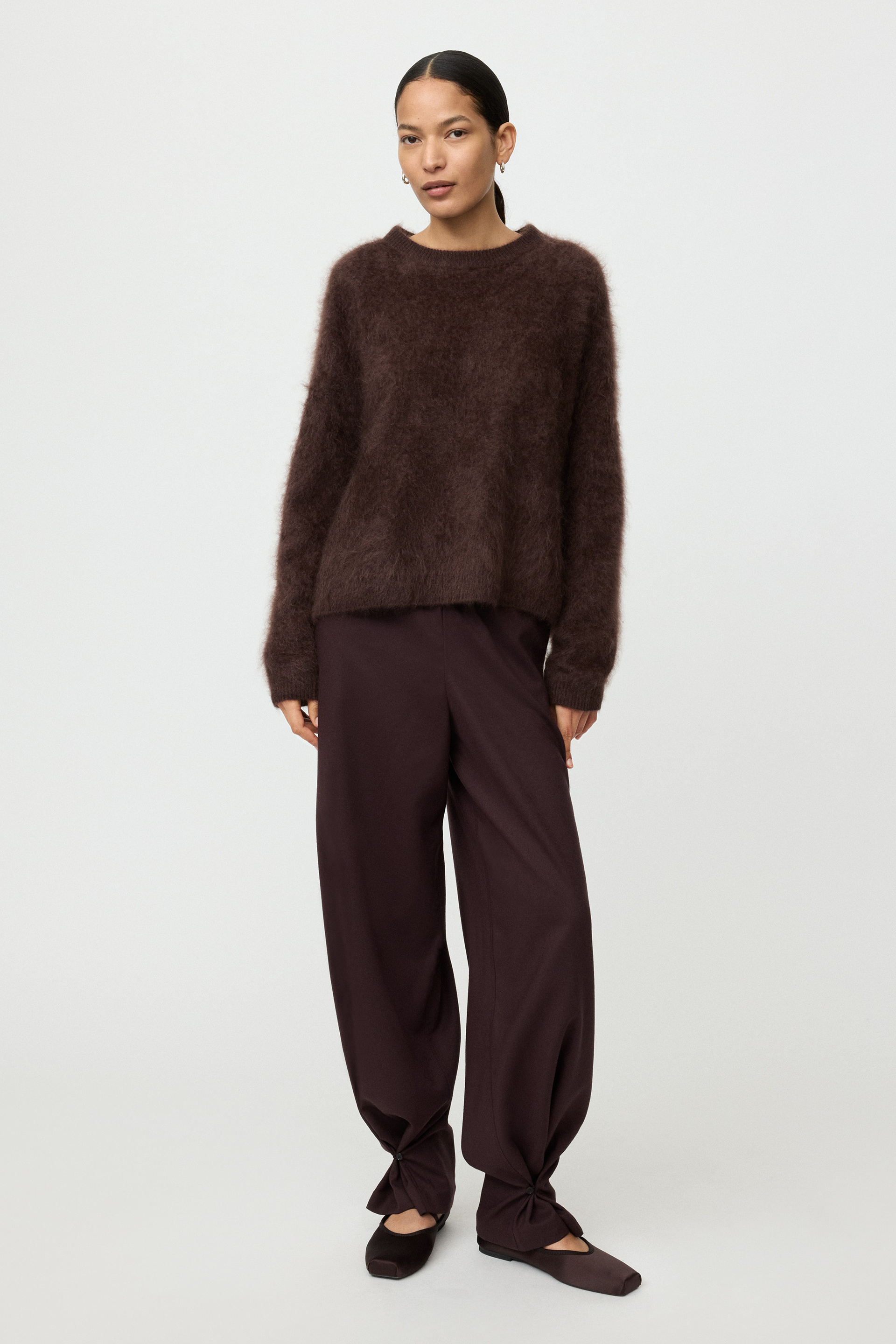 Brushed boyfriend crewneck 0
