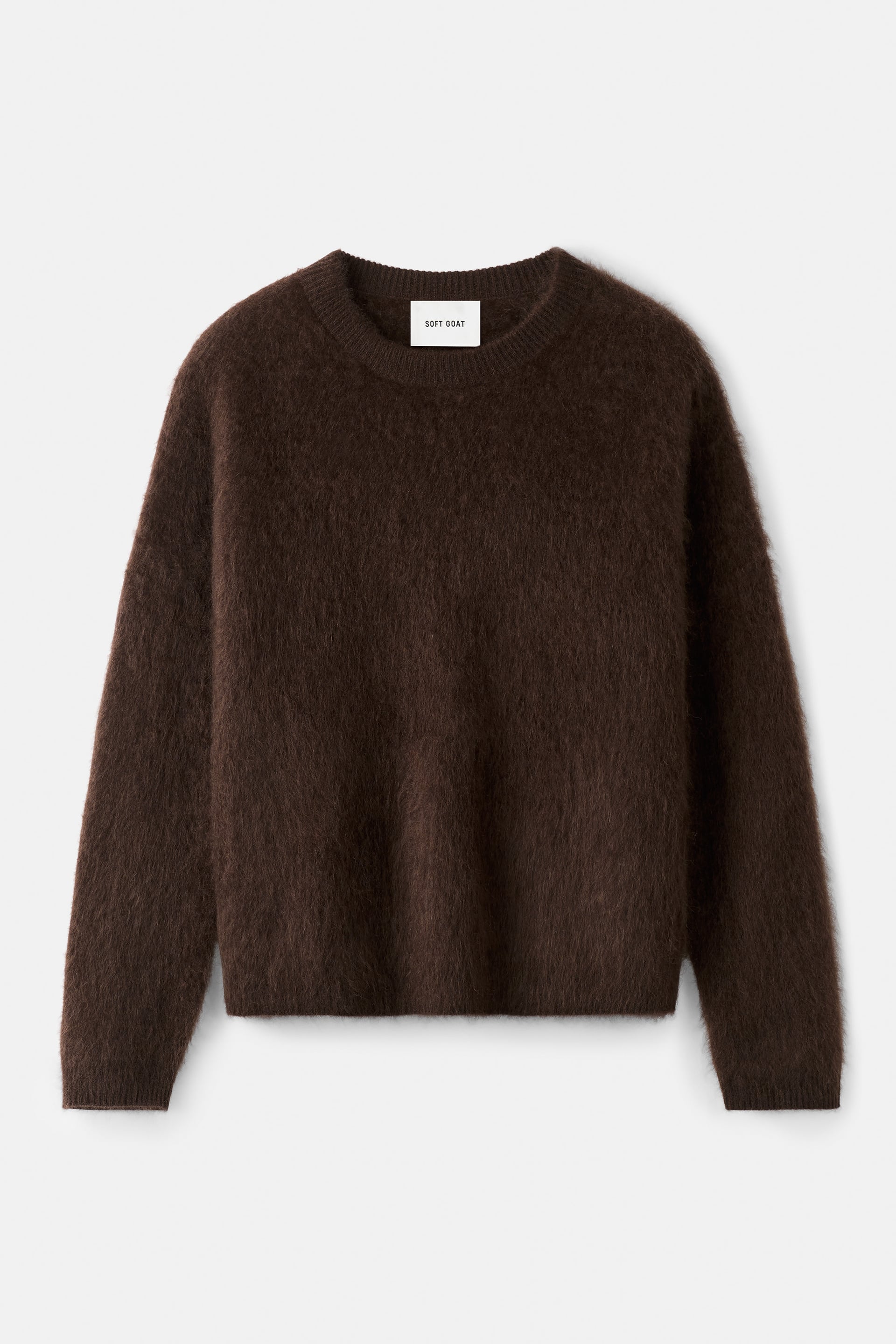 Brushed boyfriend crewneck Mocha 1
