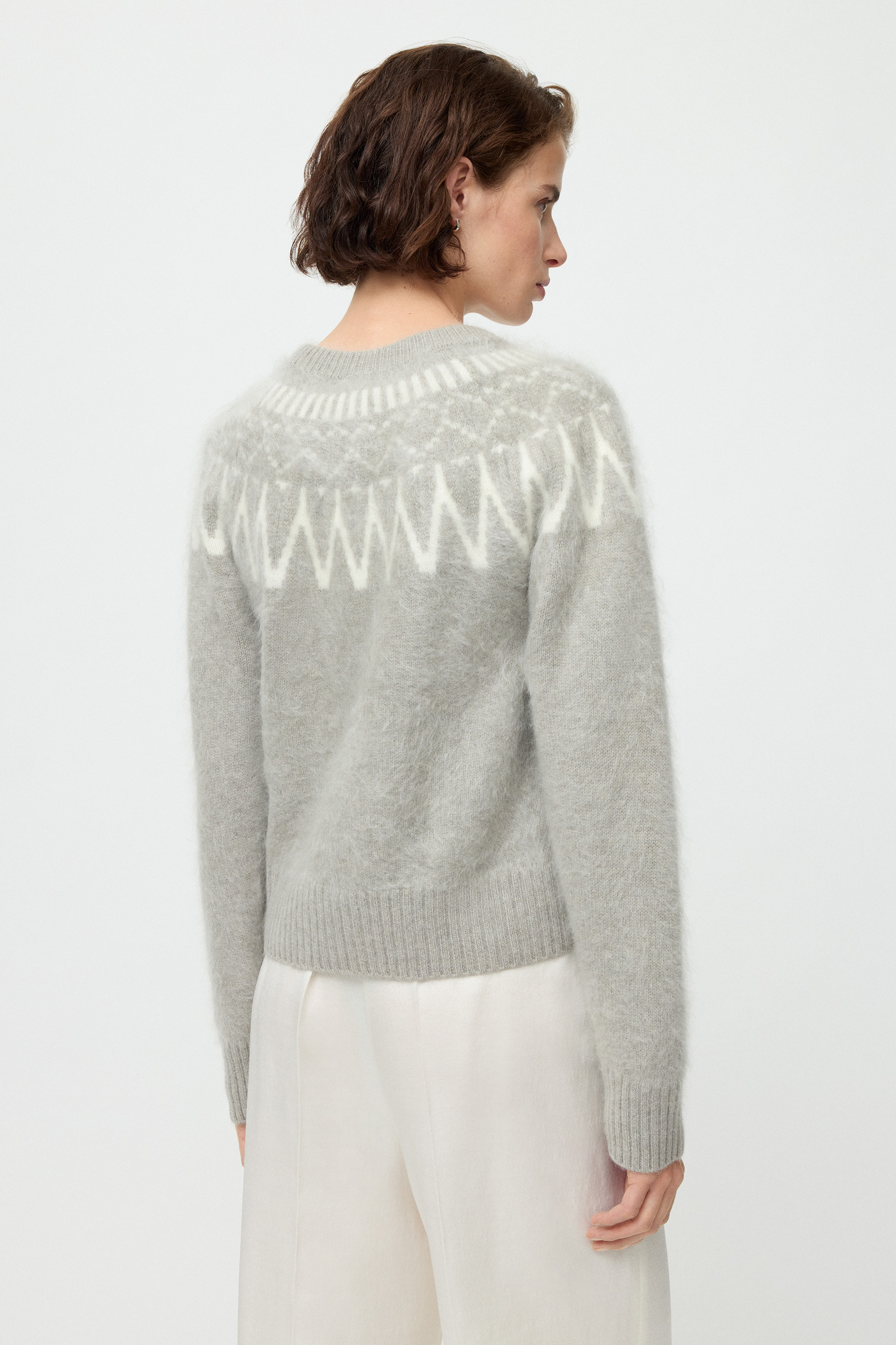 Brushed fair isle crewneck 3