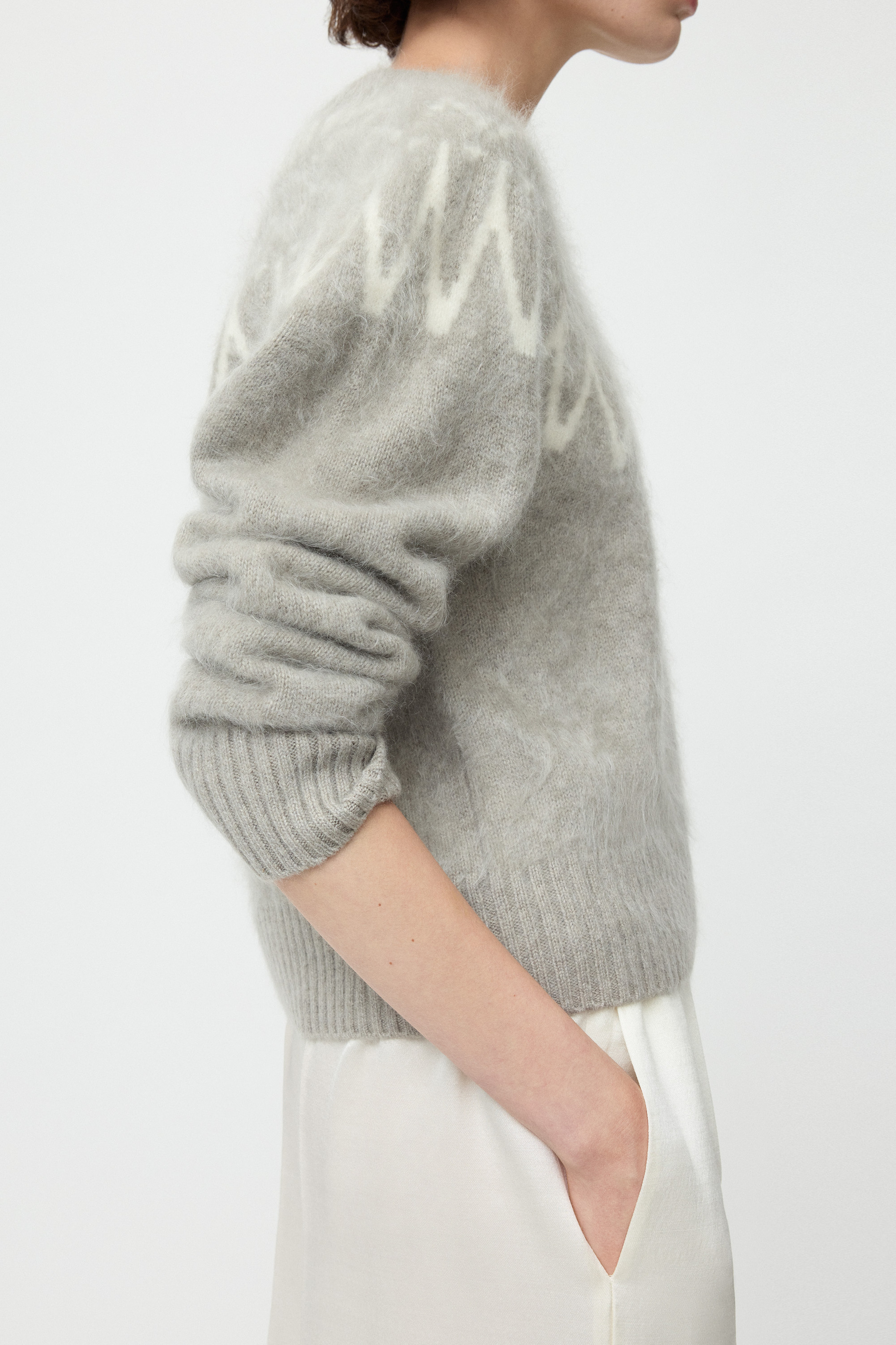 Brushed fair isle crewneck 4