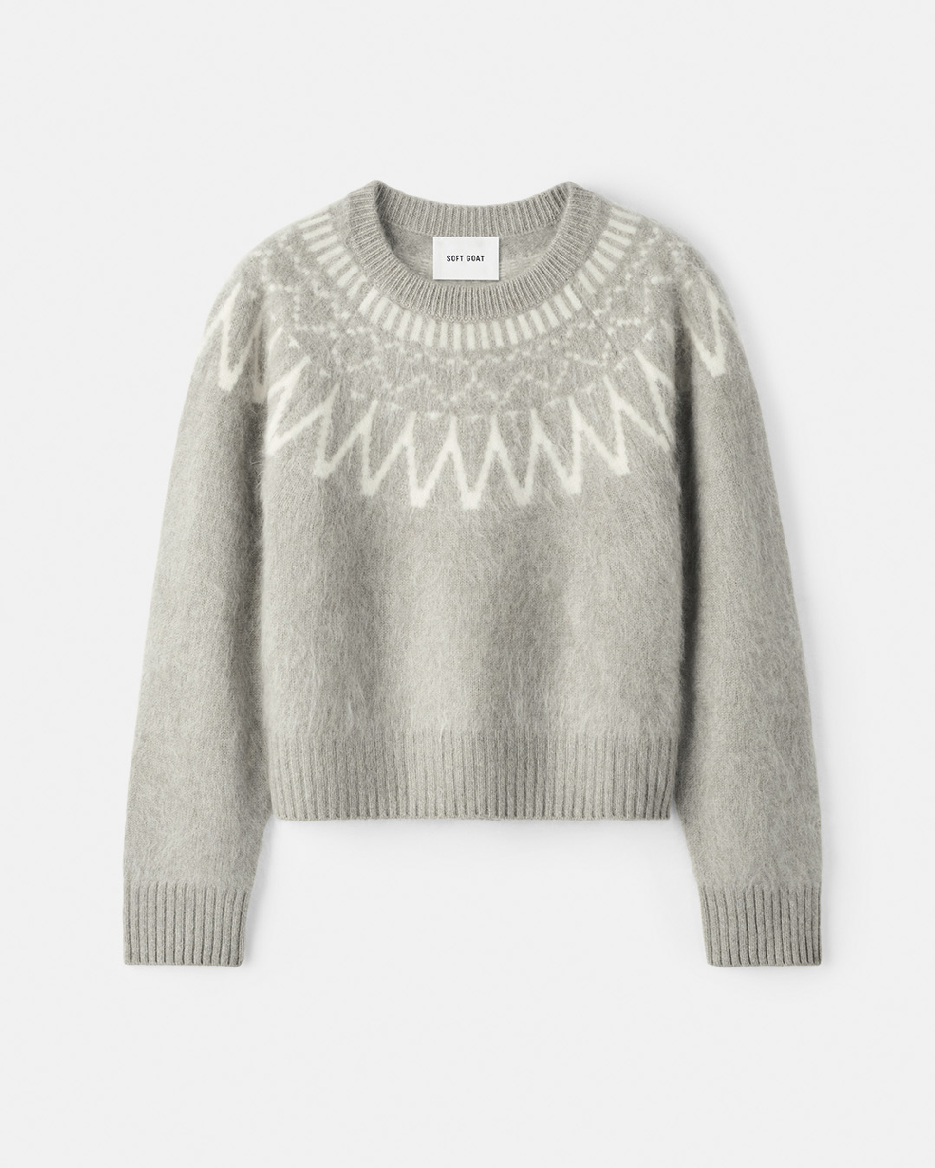 Brushed fair isle crewneck 1