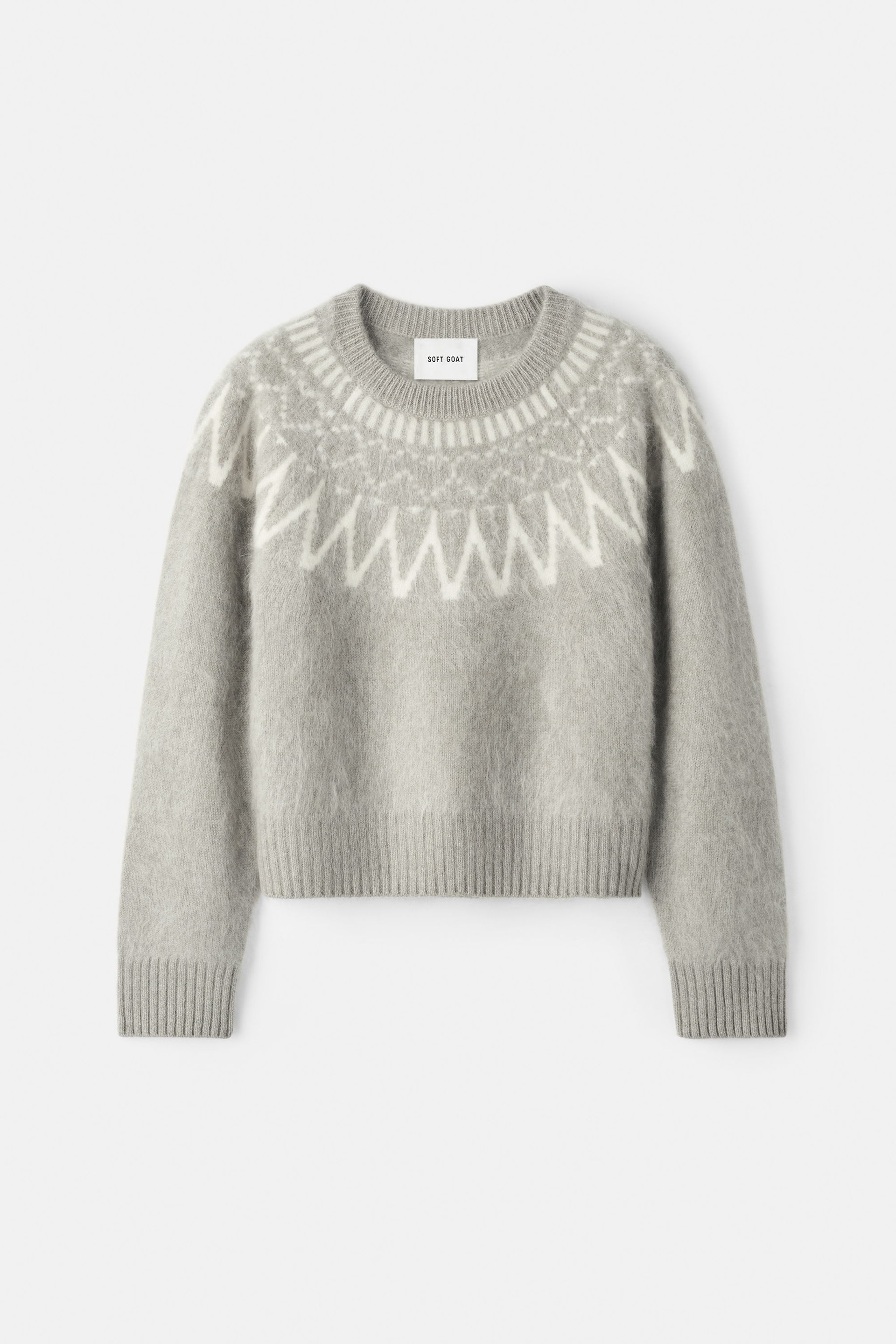 Brushed fair isle crewneck 1