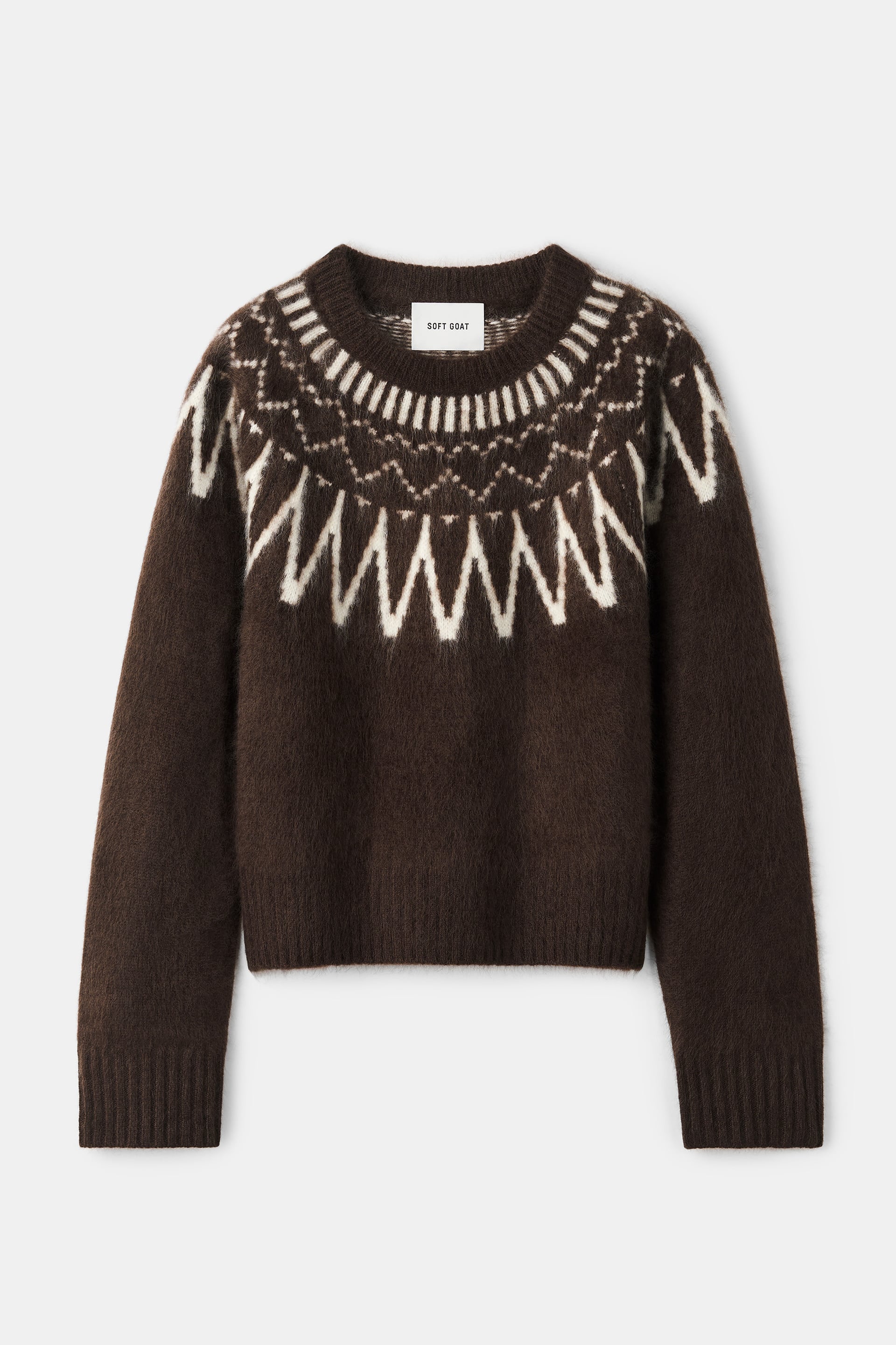 Brushed fair isle crewneck 1