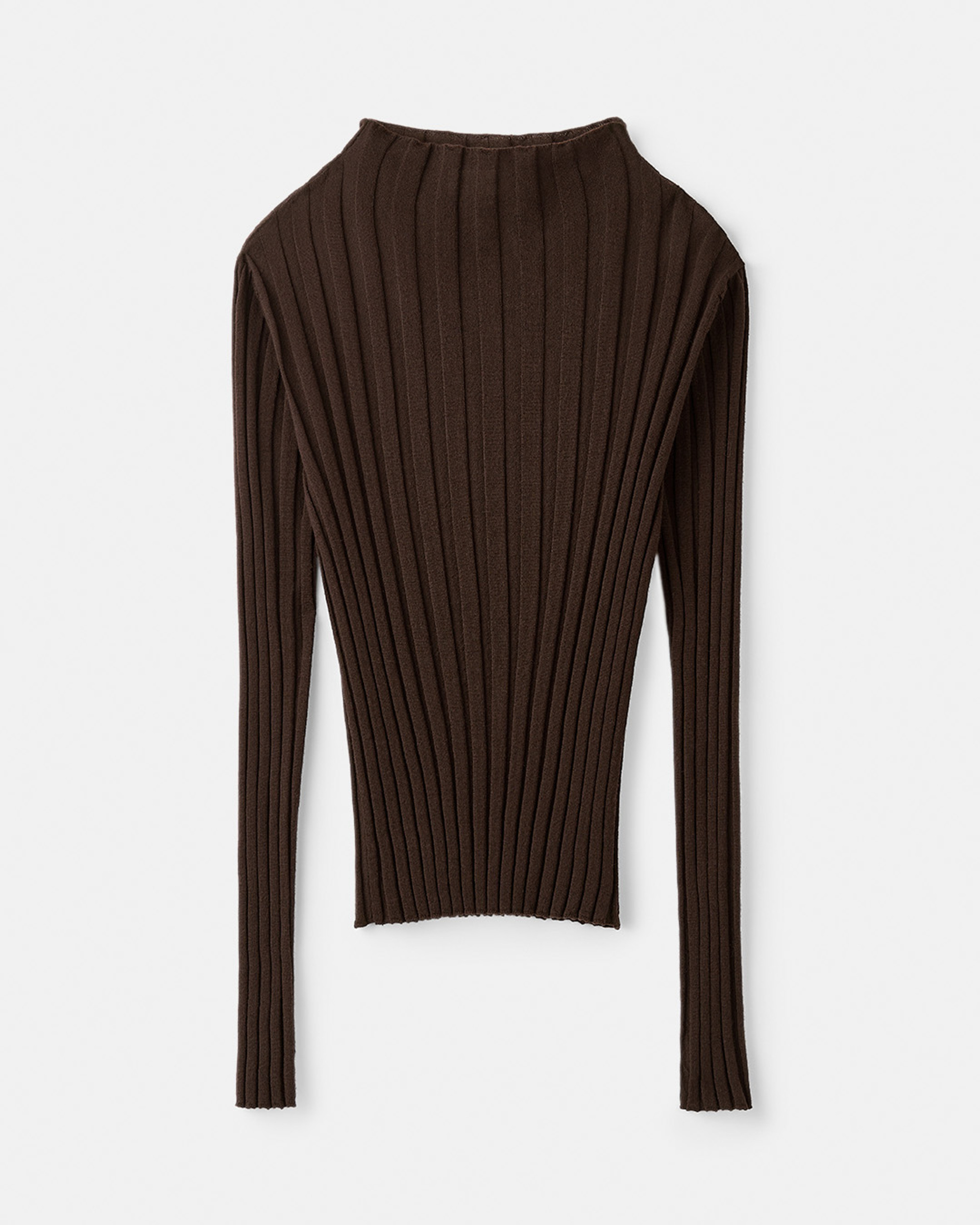 Featherlight ribbed top Mocha 1