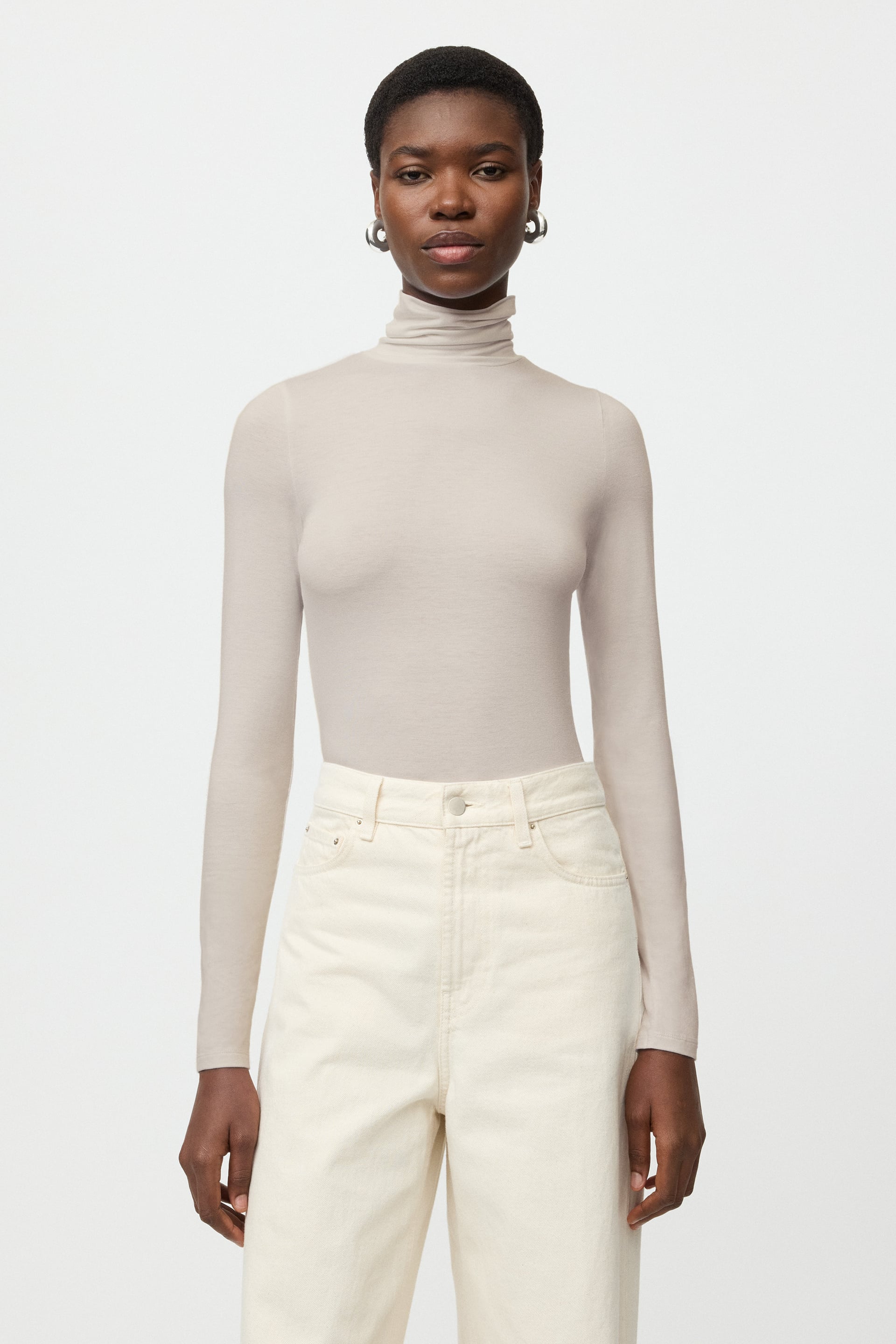 Lightweight jersey turtleneck 2