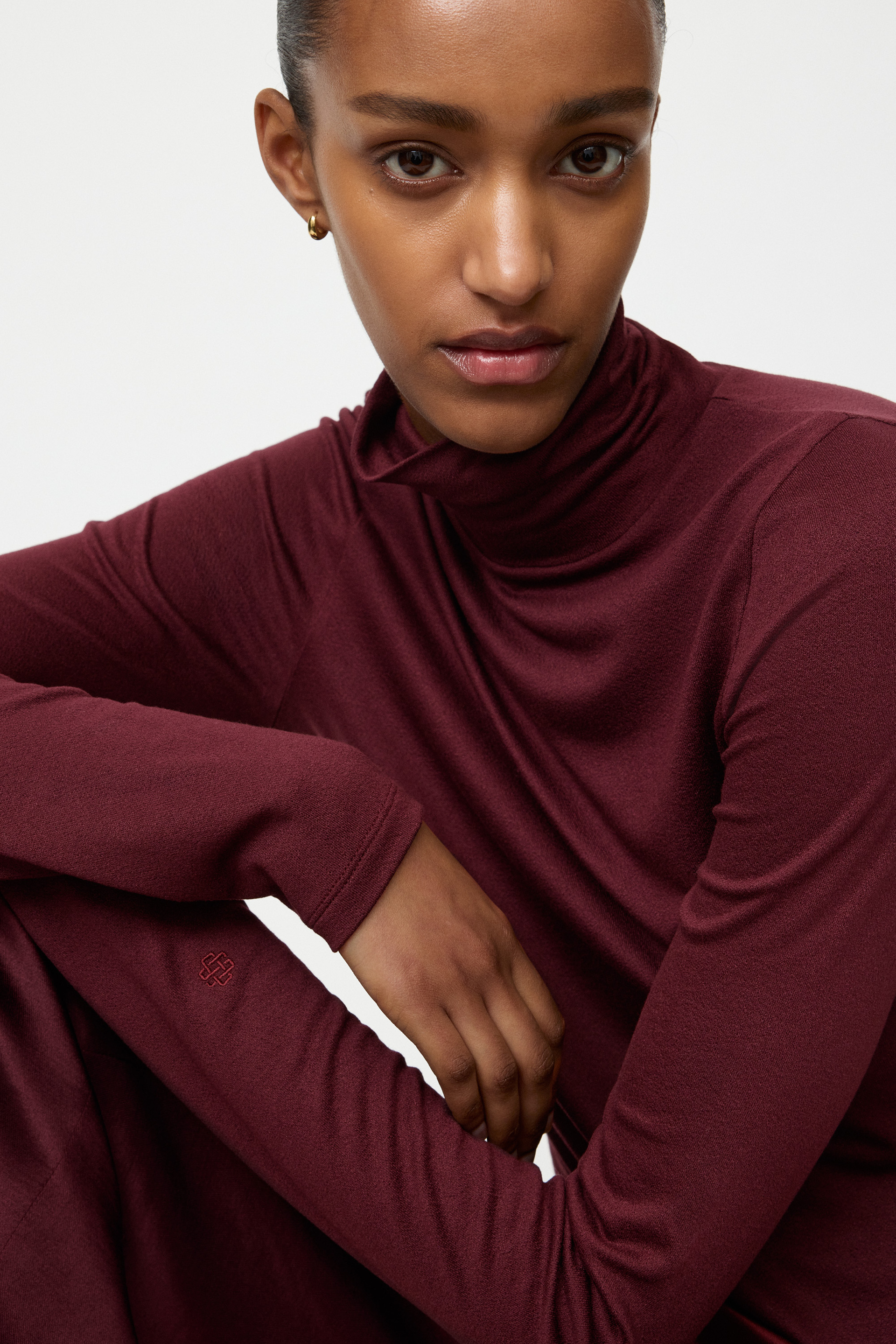 Lightweight jersey turtleneck 4