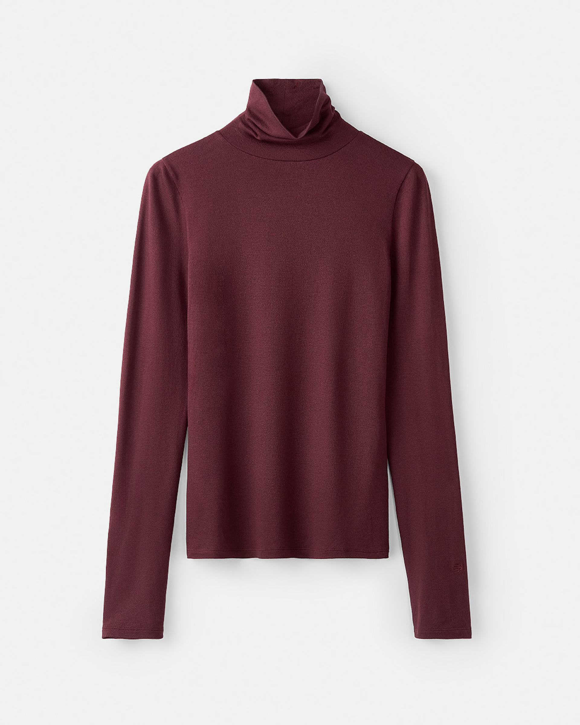 Lightweight jersey turtleneck Bordeaux 1