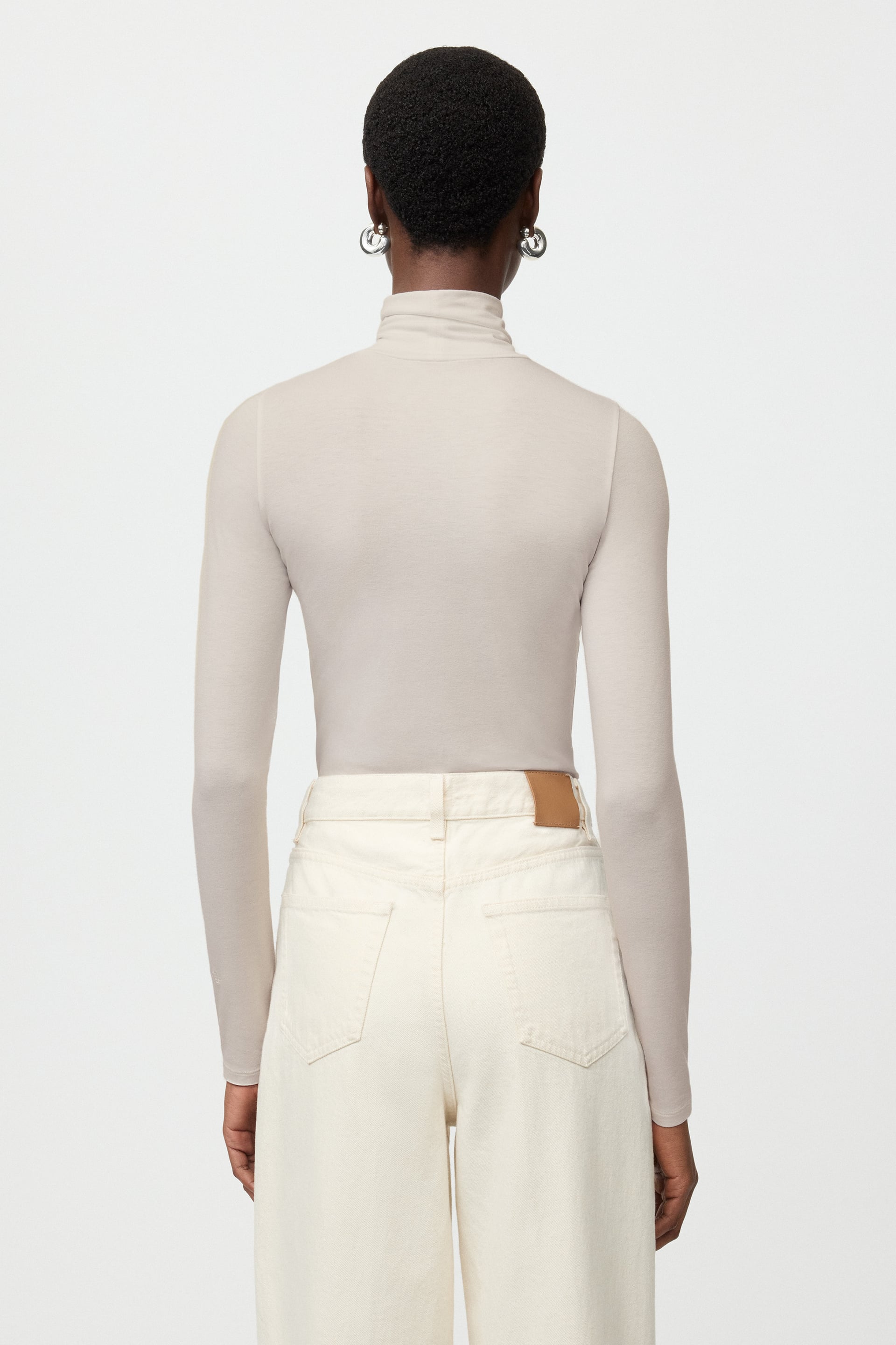 Lightweight jersey turtleneck 3