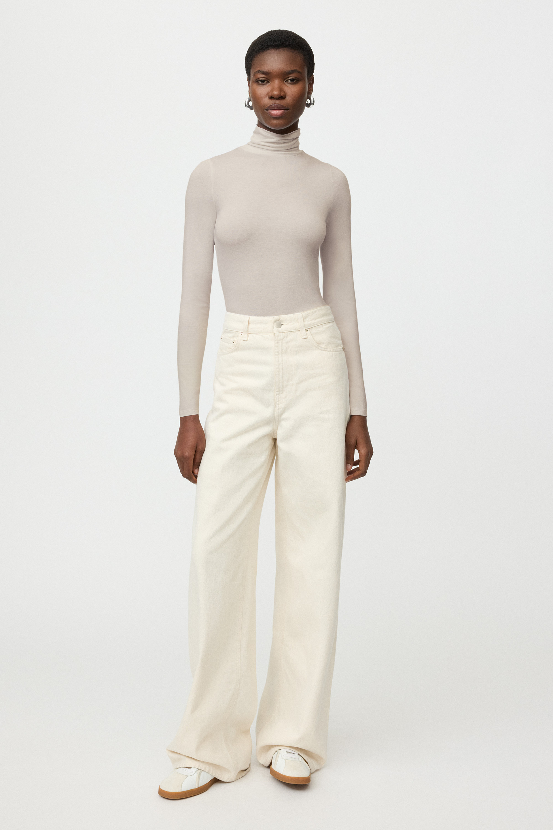 Lightweight jersey turtleneck 0