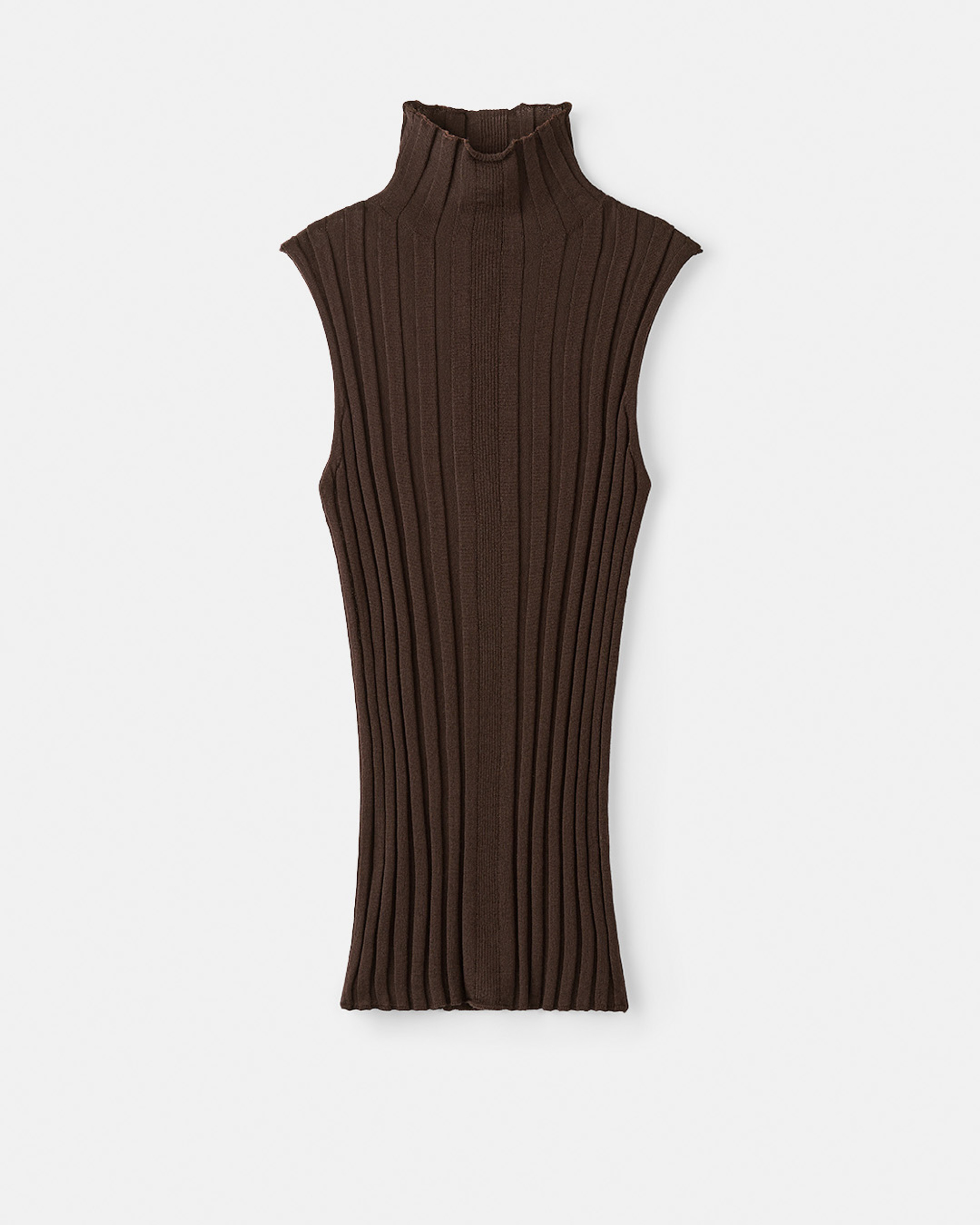 Featherlight turtleneck singlet Mocha 1