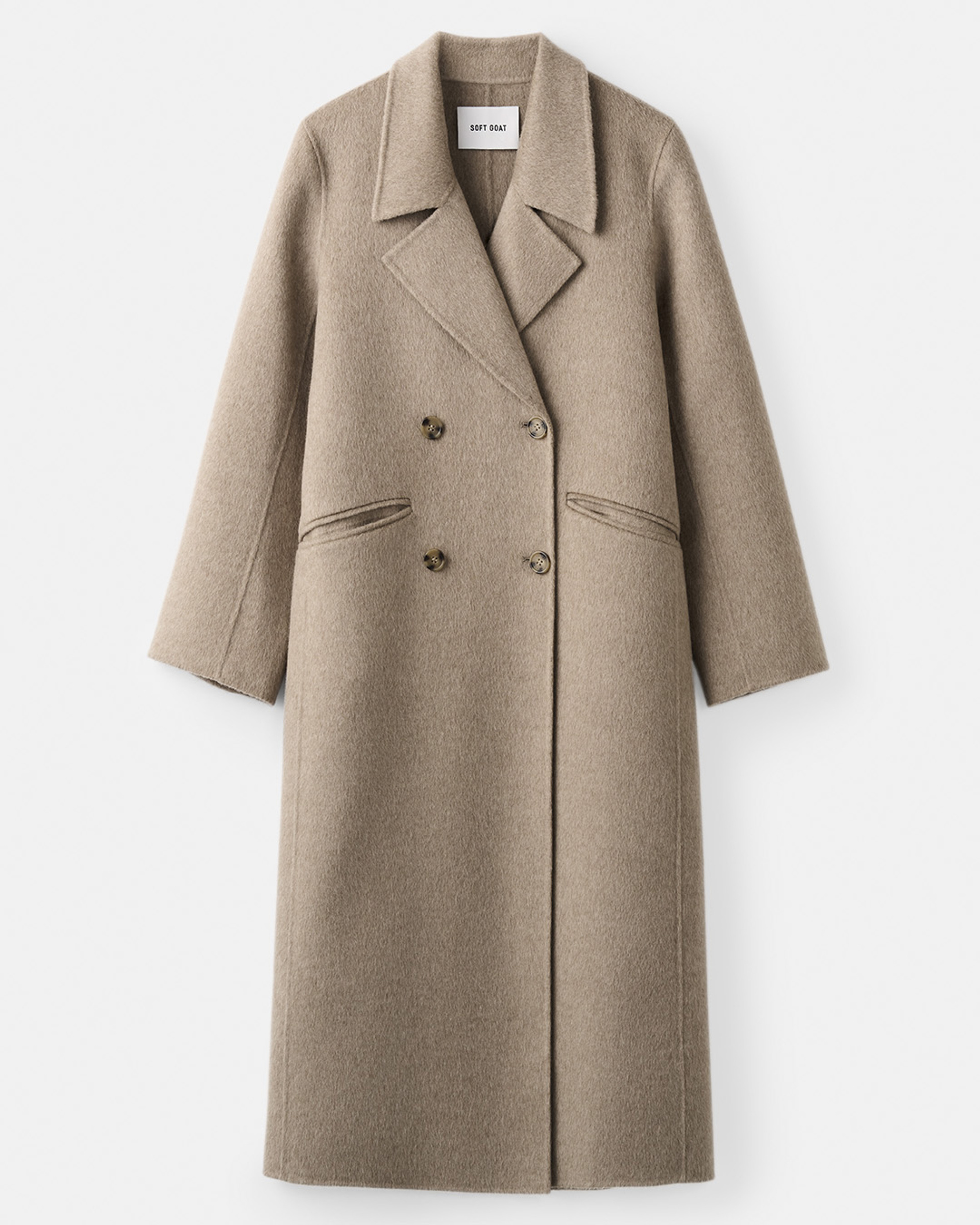 Double breasted coat Greige 1