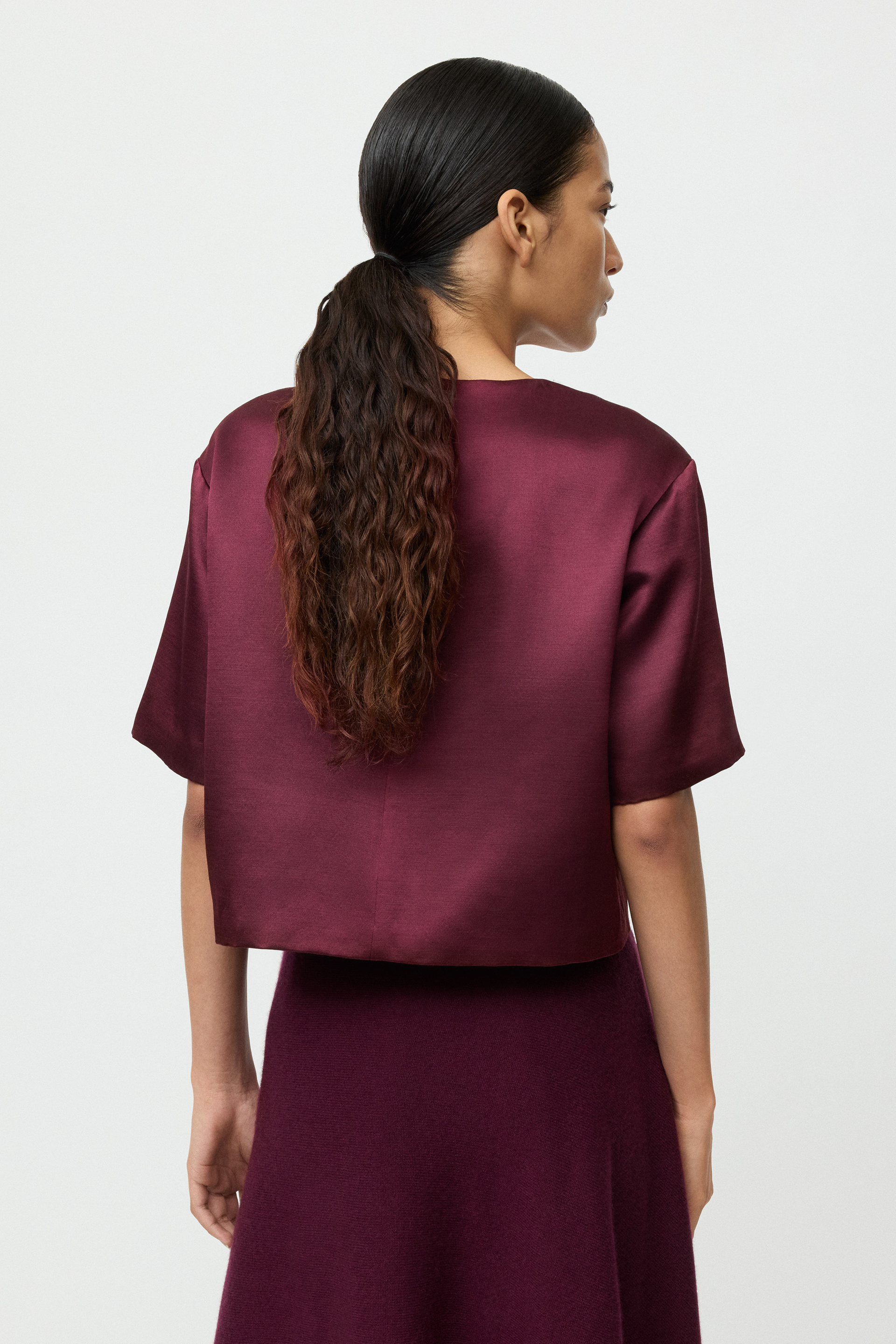 Short sleeved silk blouse 4