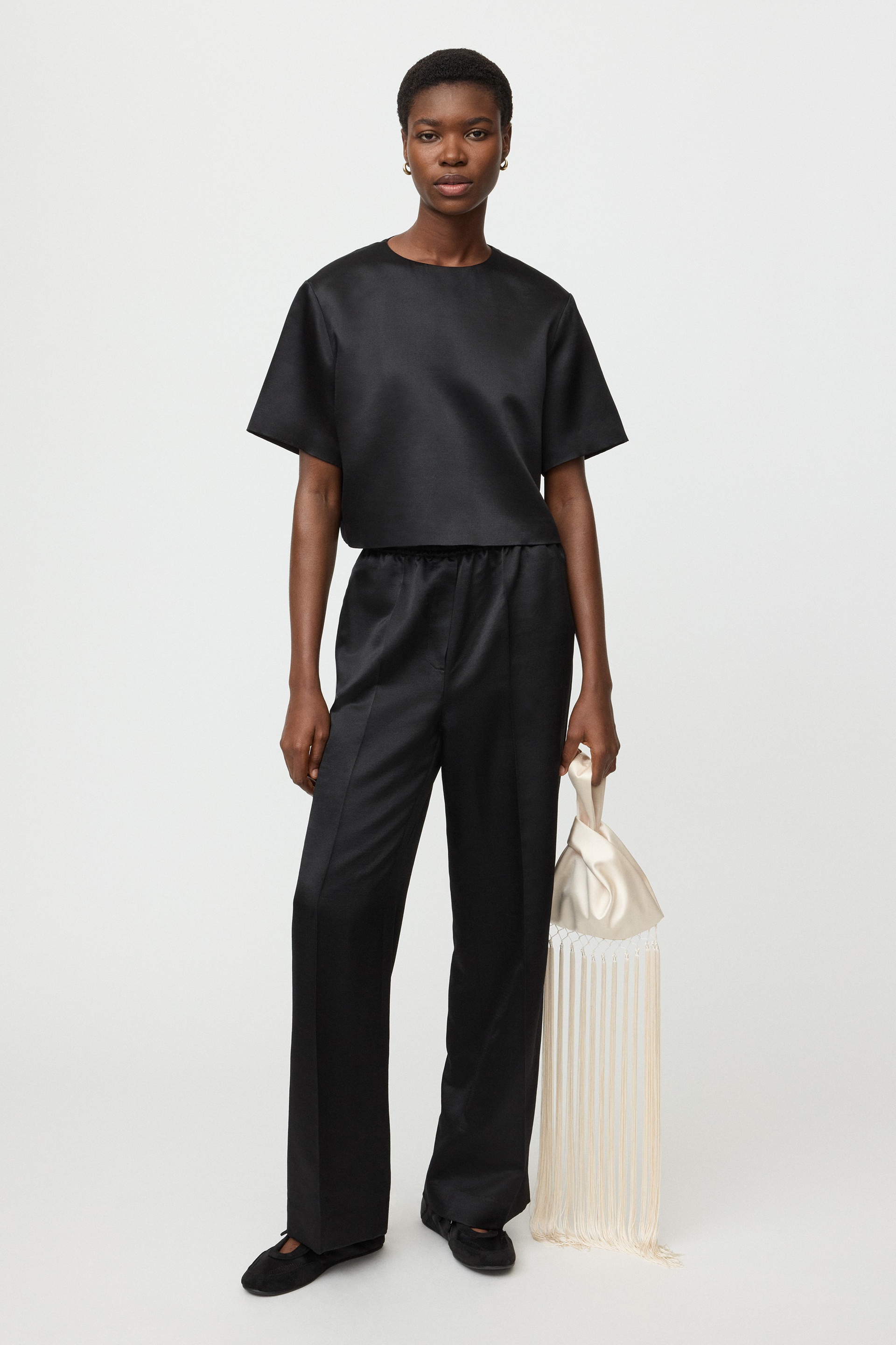 Short sleeved silk blouse 0