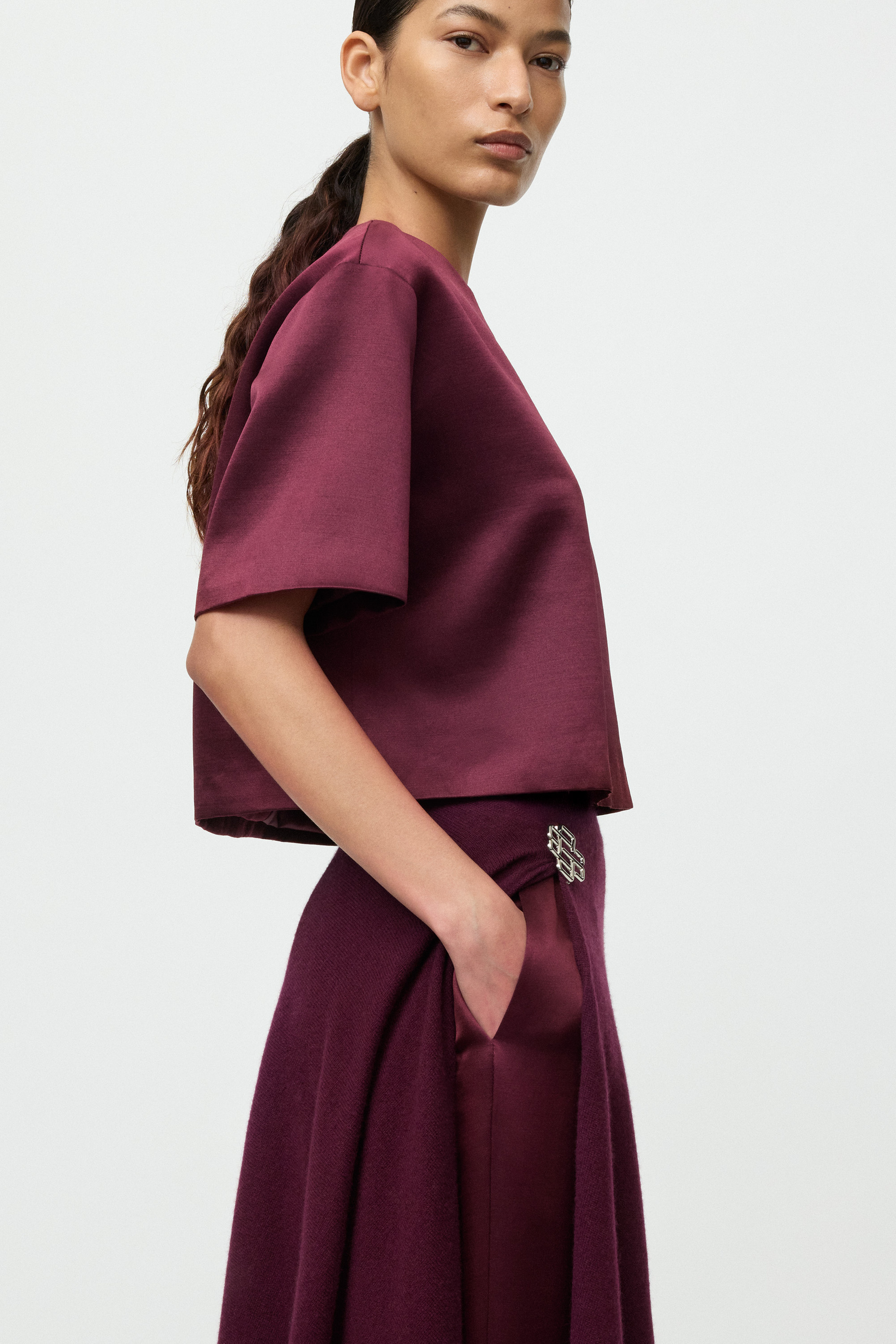 Short sleeved silk blouse 5