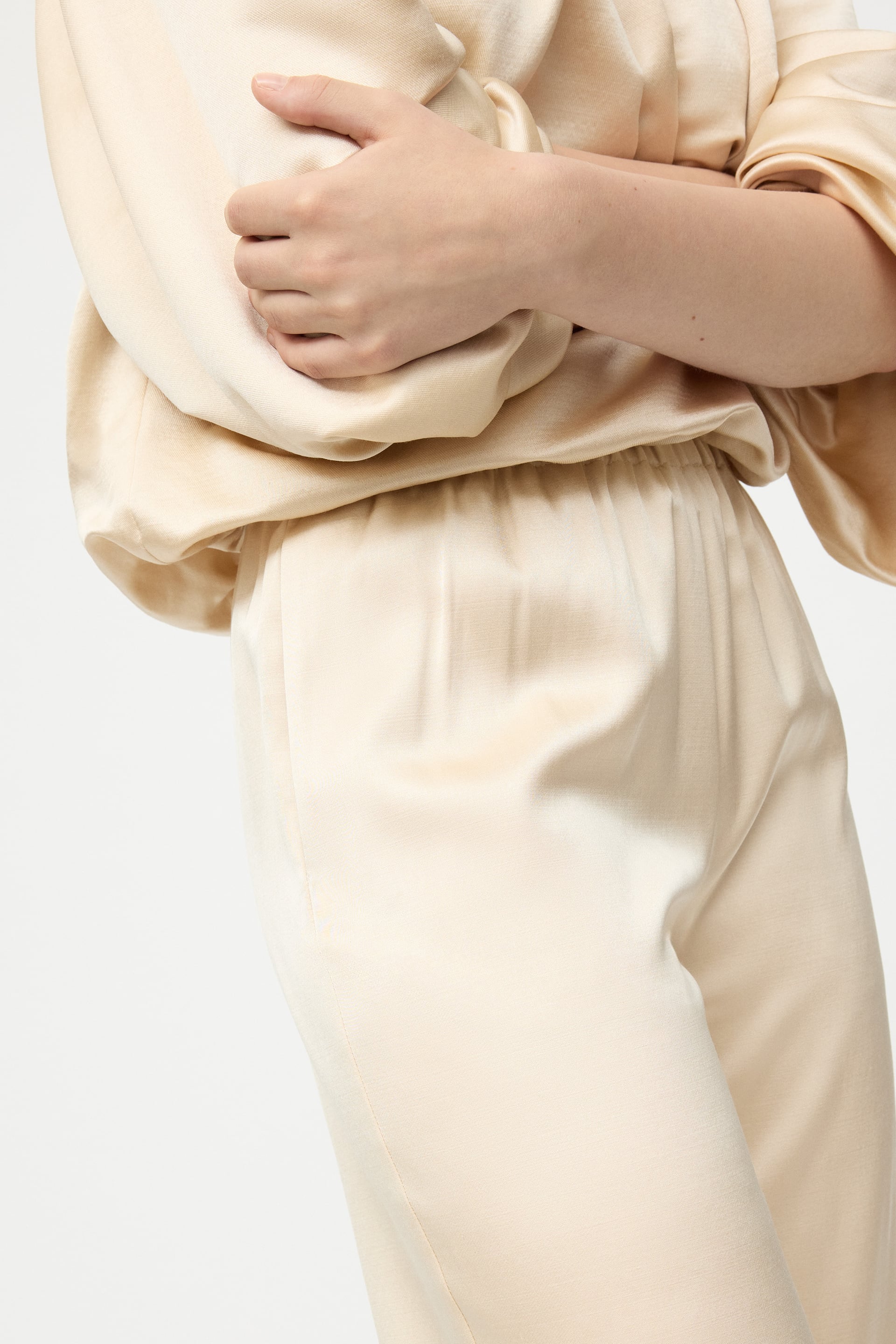 Straight silk trousers 2