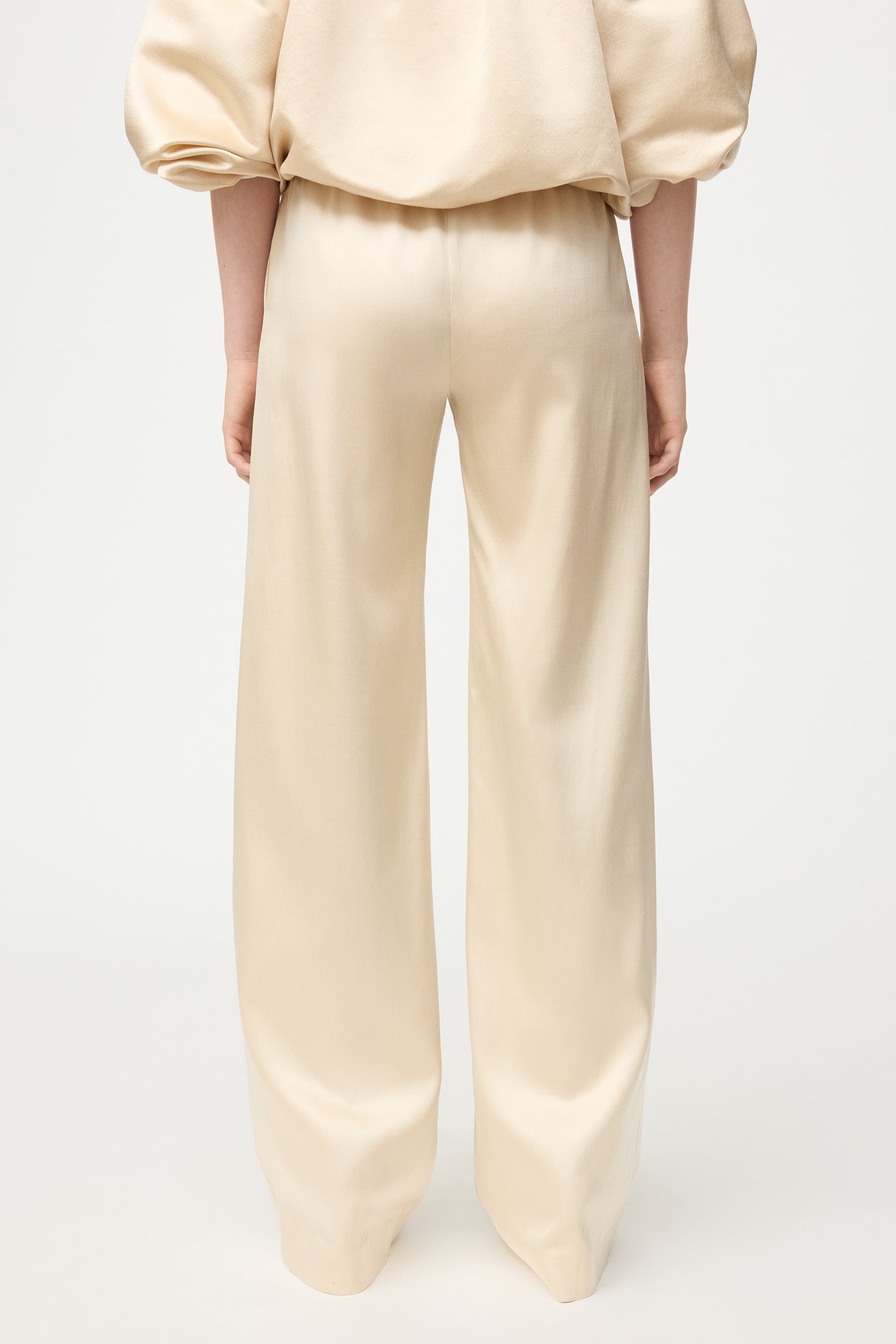 Straight silk trousers 3