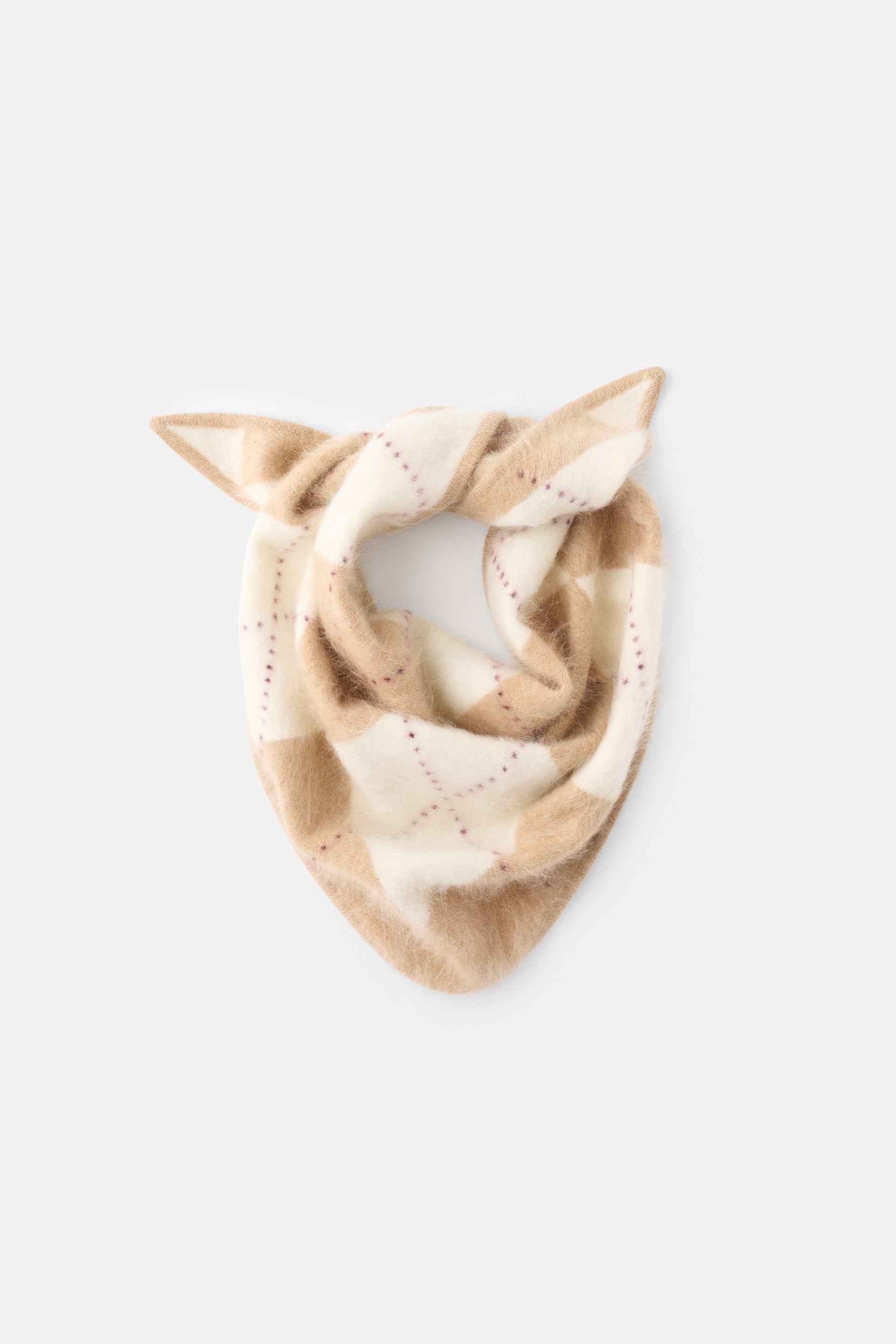 Brushed argyle scarf 0