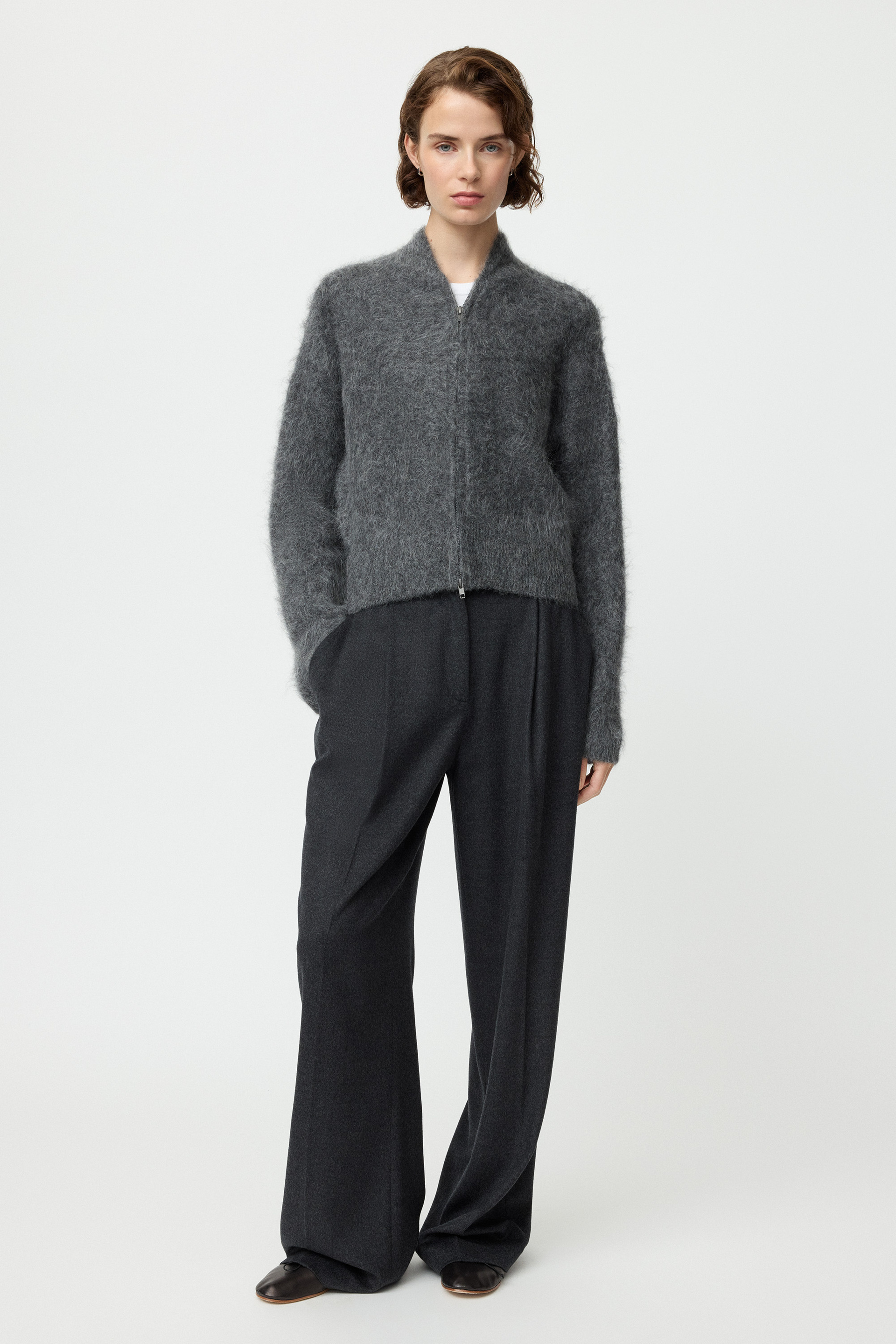 Alpaca zip cardigan 0