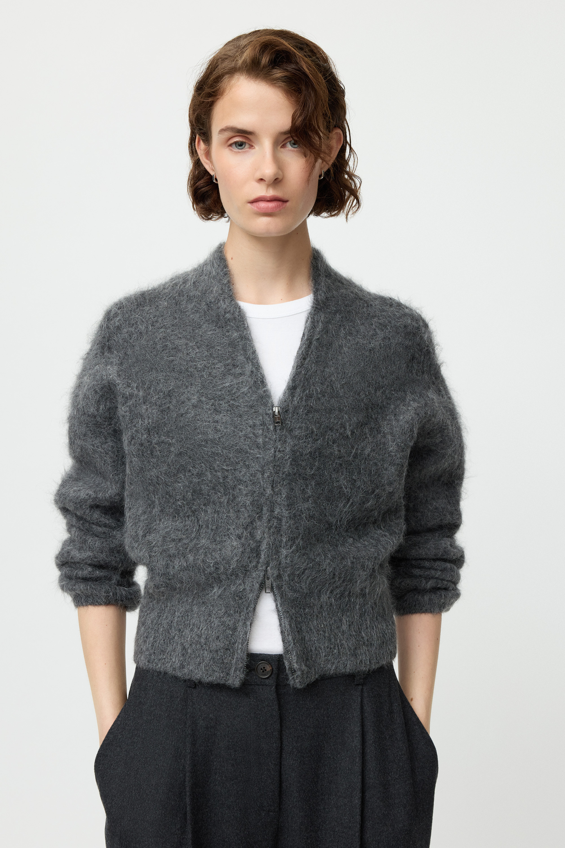 Alpaca zip cardigan 2