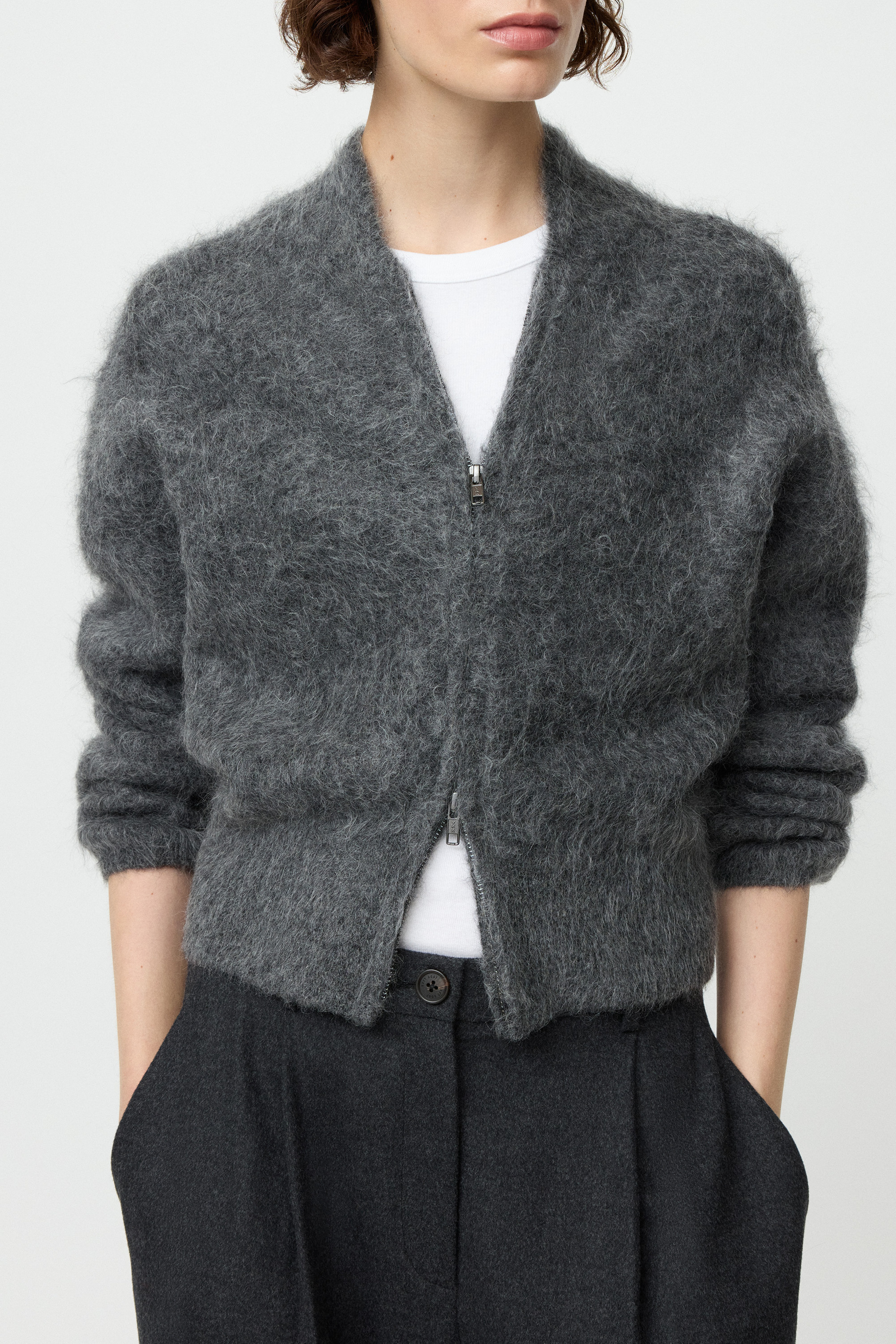 Alpaca zip cardigan 4
