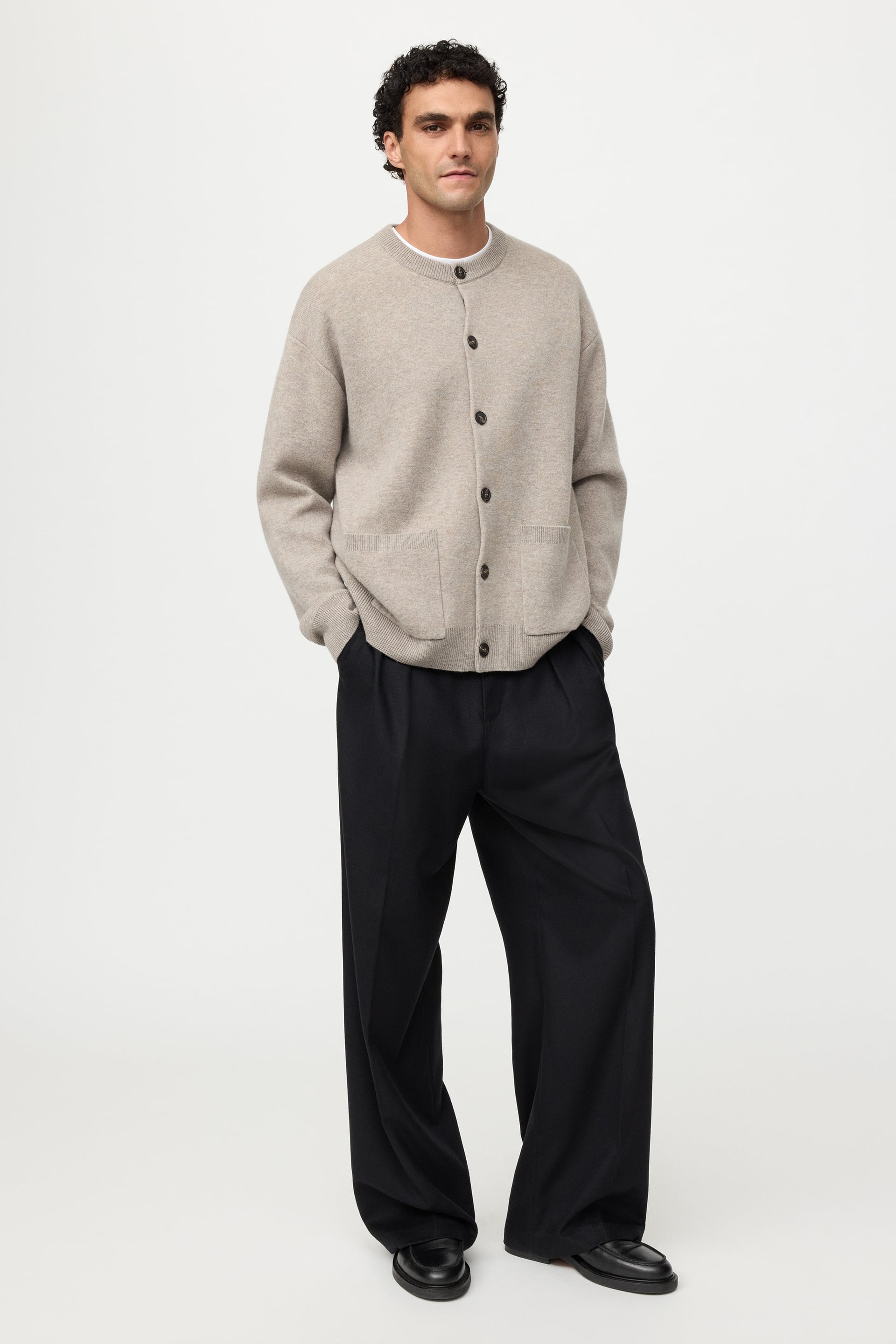 Men's double knitted cardigan 4