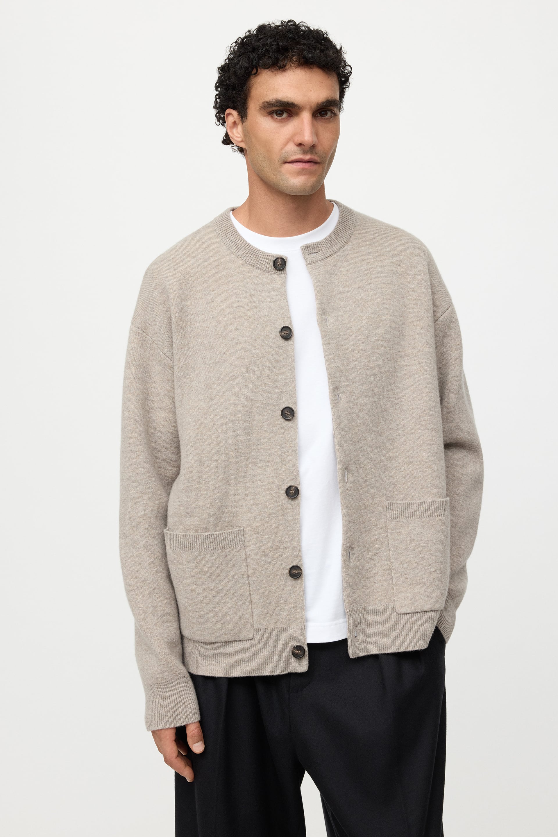 Men's double knitted cardigan 0
