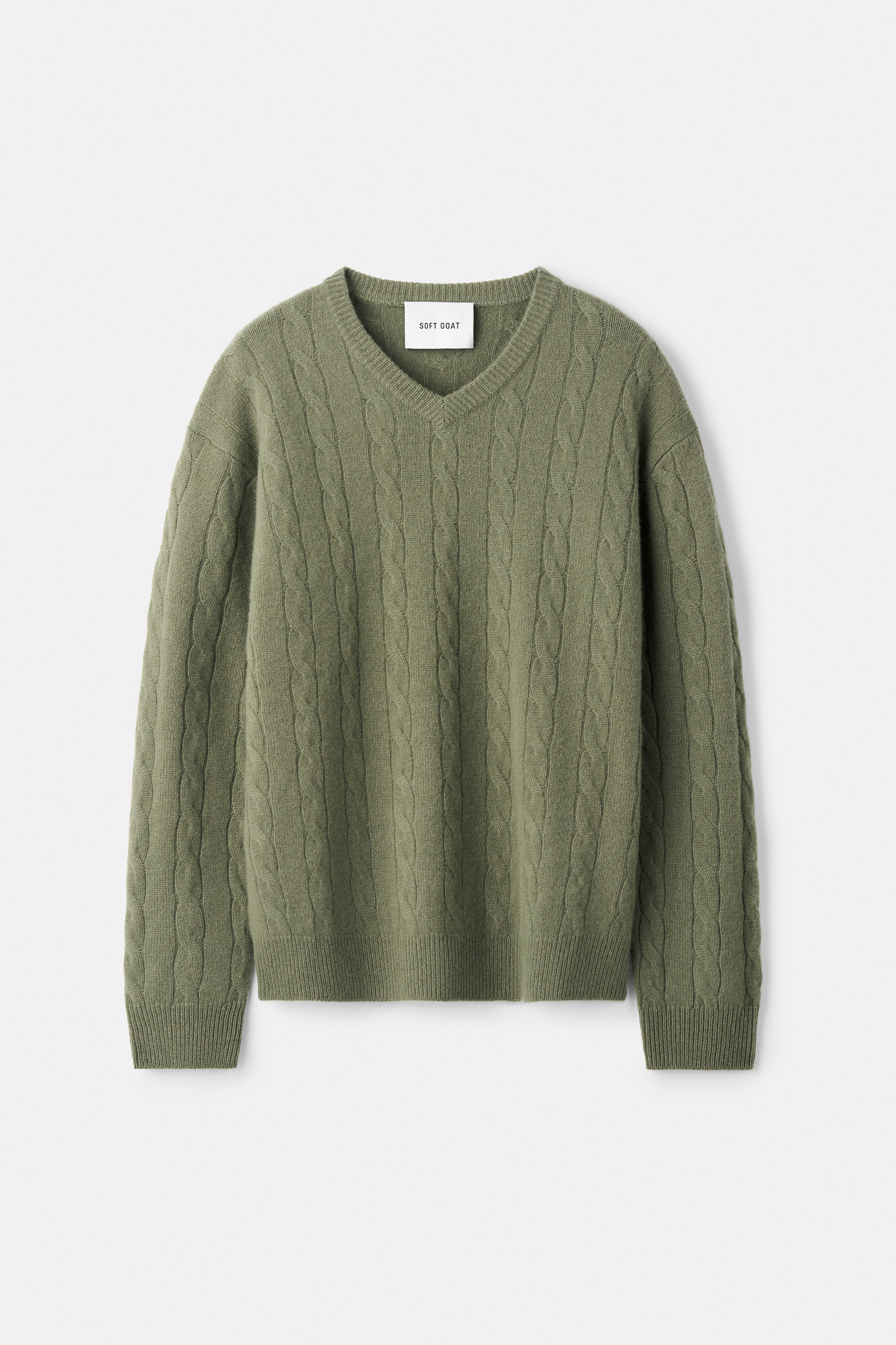 Men's cable knit v-neck 1