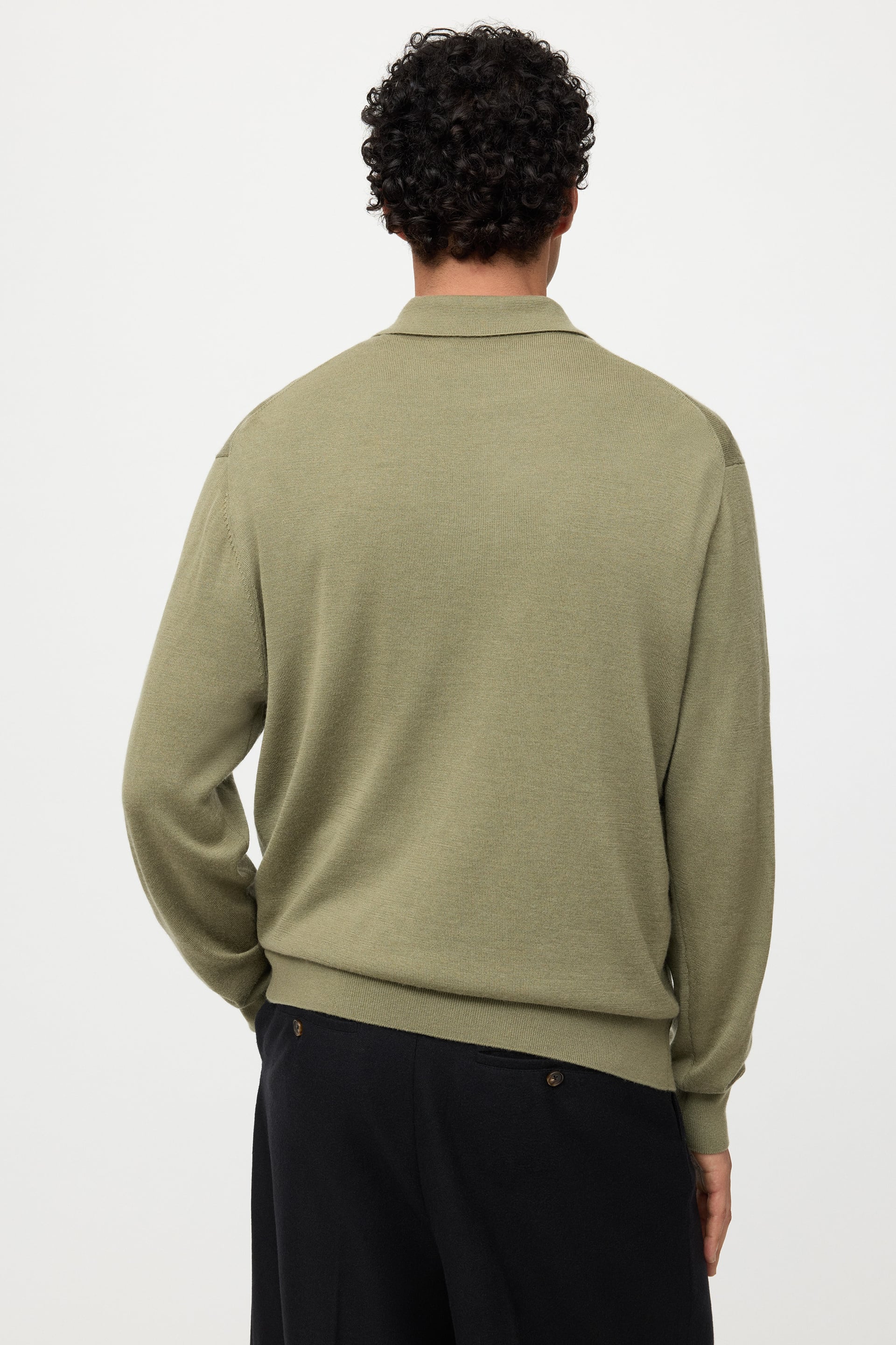 Men's fine knit poloshirt 2
