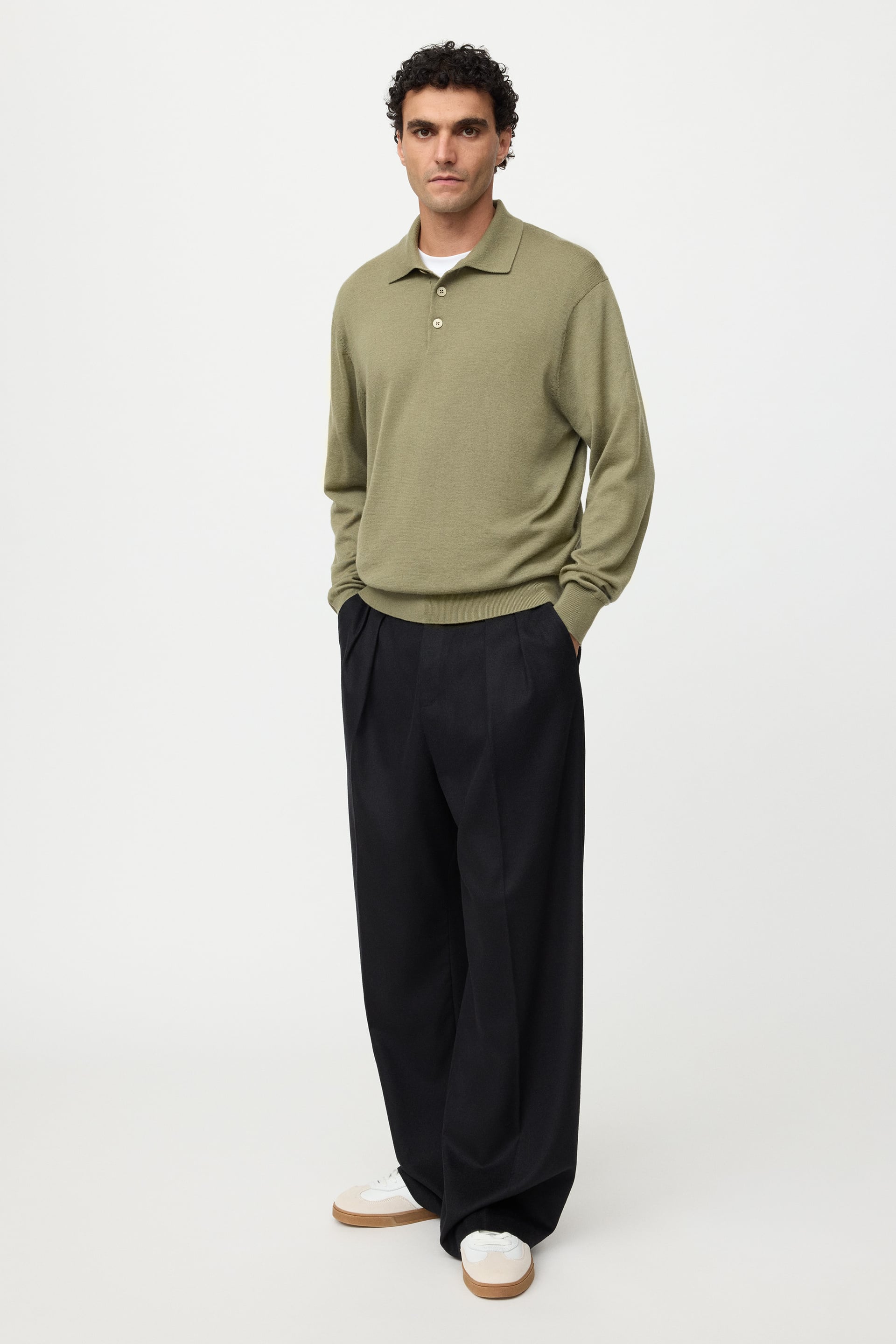 Men's fine knit poloshirt 3
