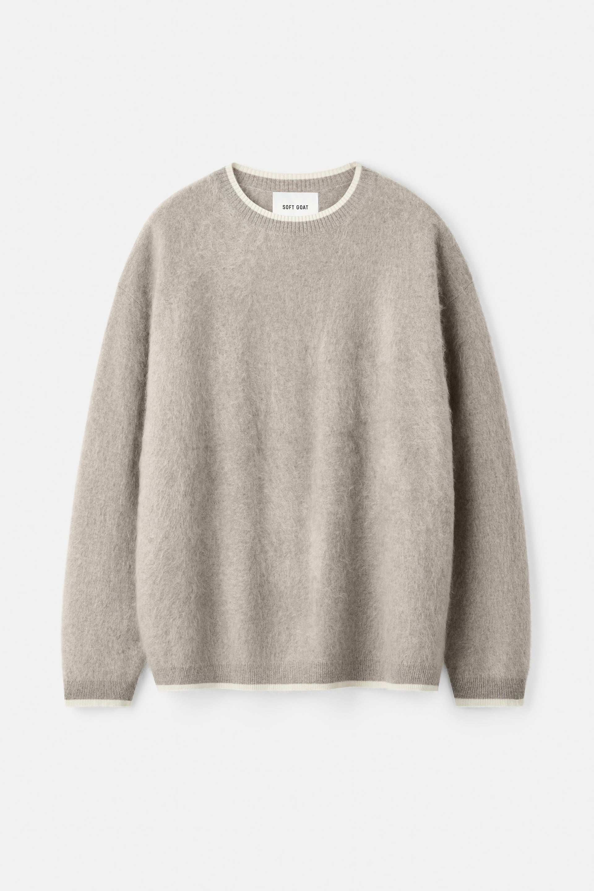 Men's color block brushed crewneck 1
