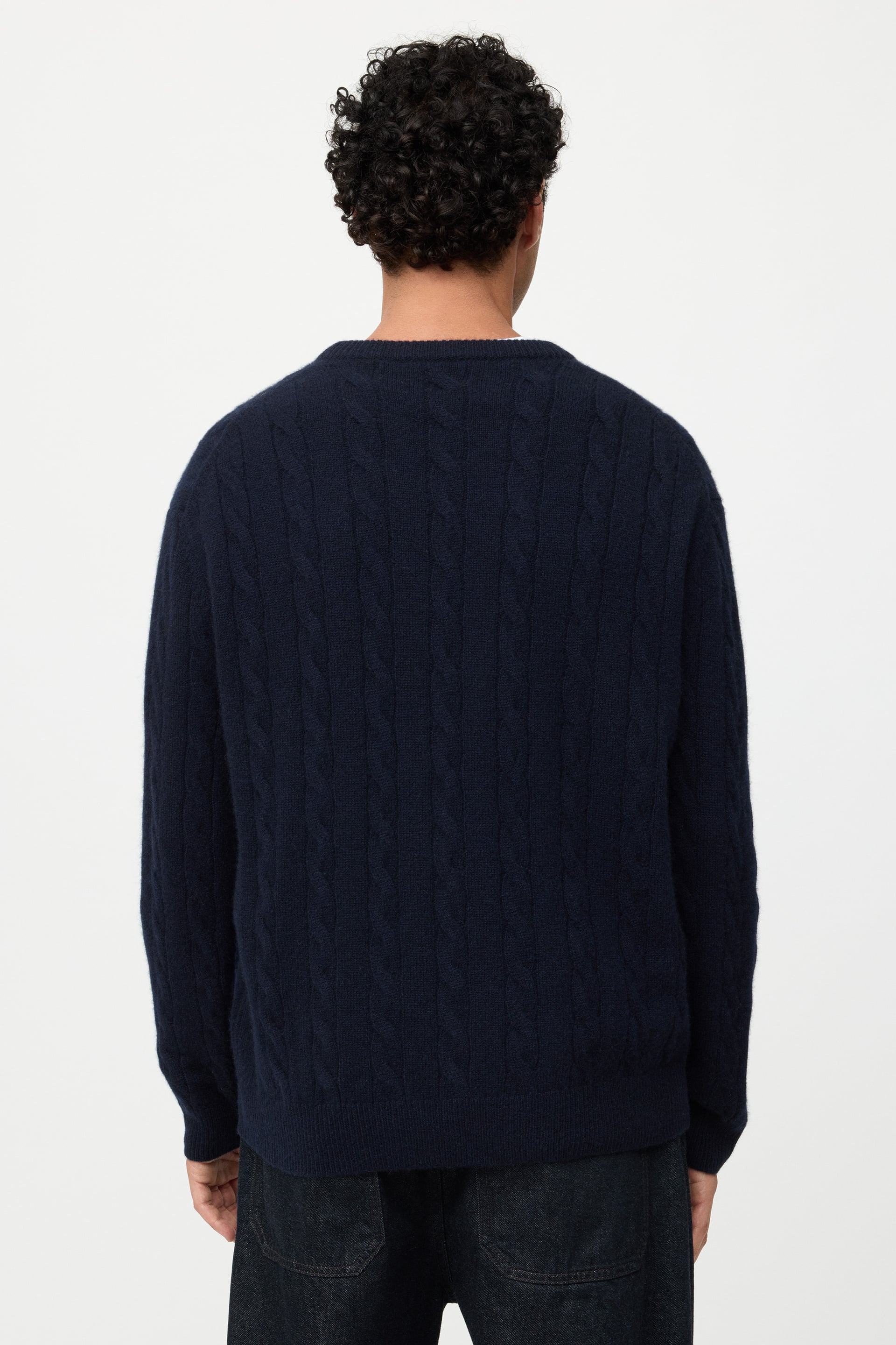 Men's cable knit crewneck 3