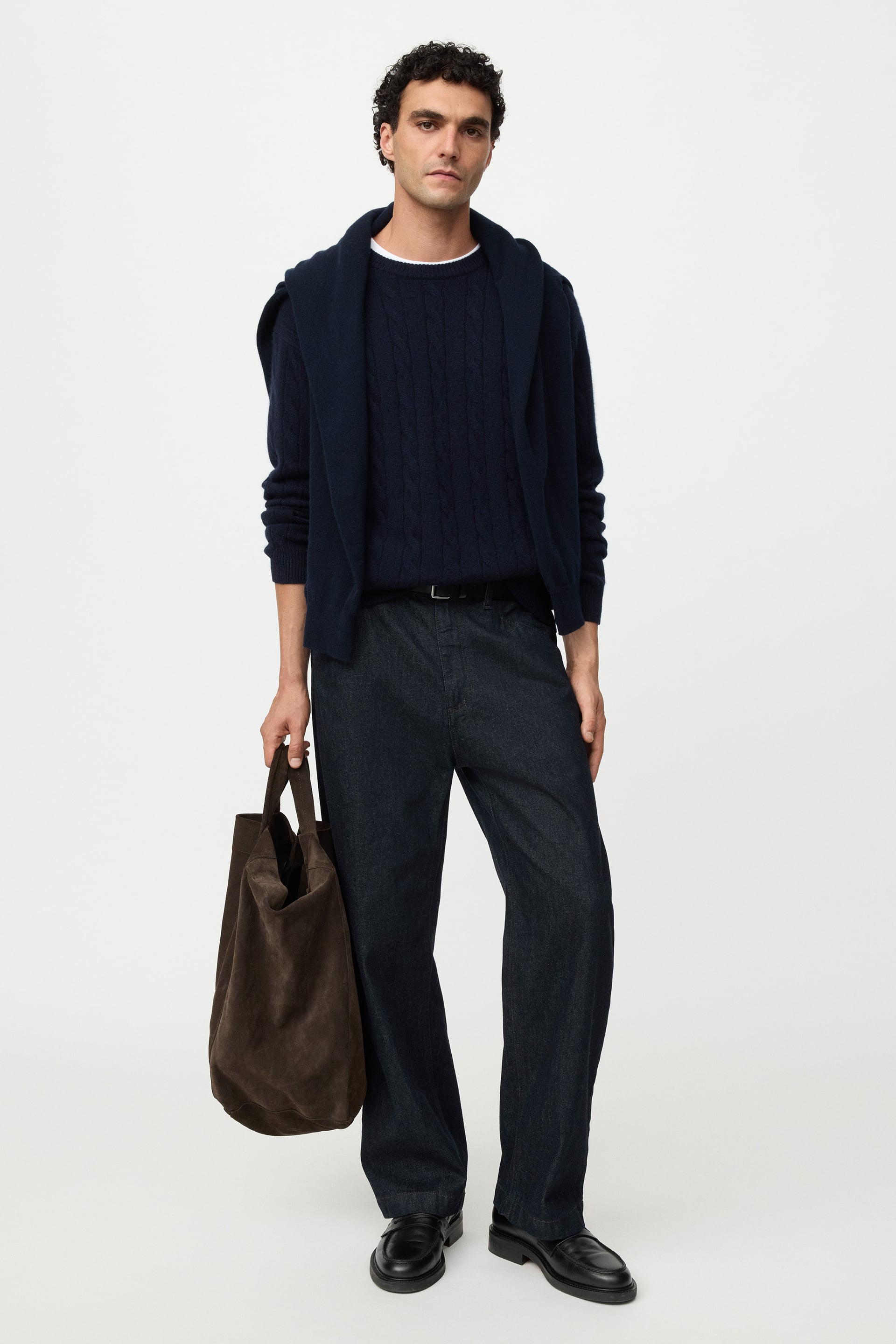 Men's cable knit crewneck 2