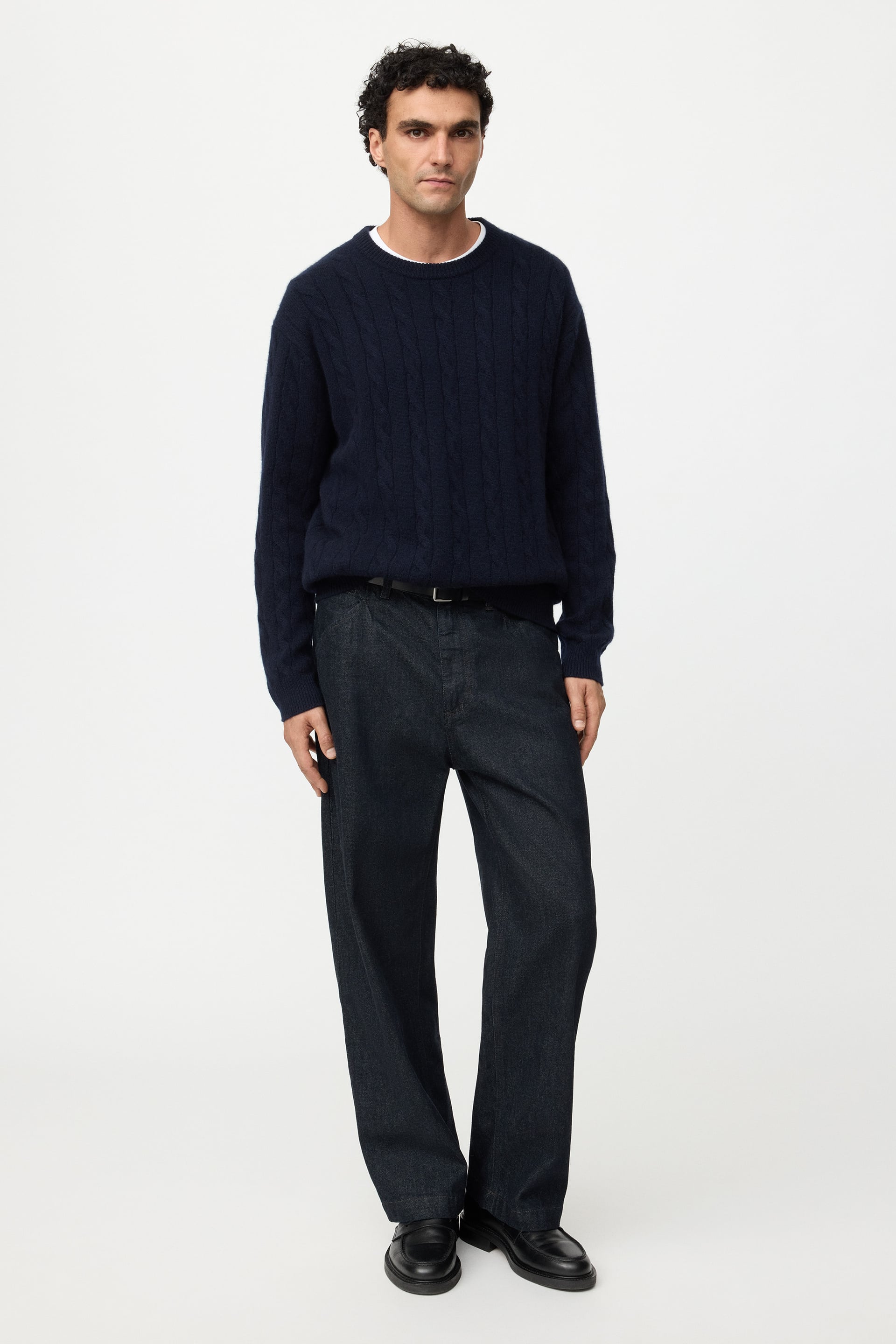 Men's cable knit crewneck 4