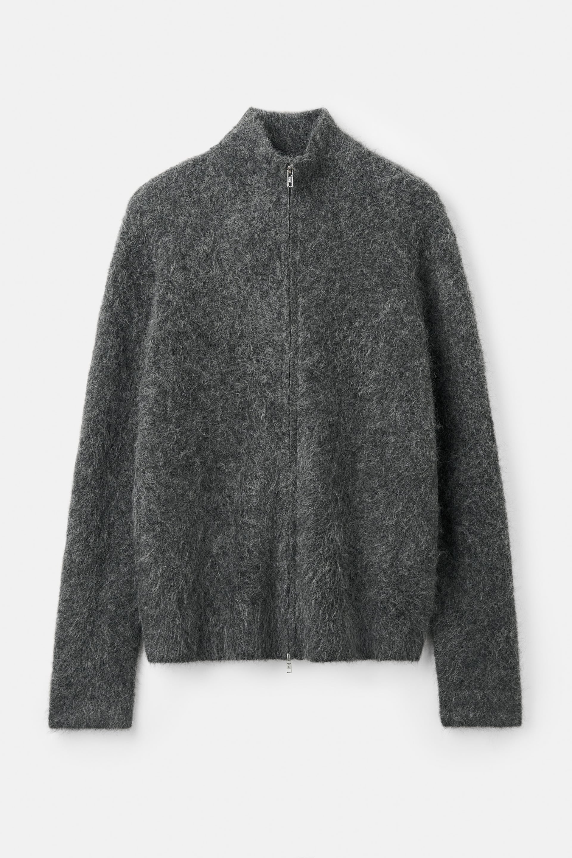 Men's alpaca zip cardigan 1