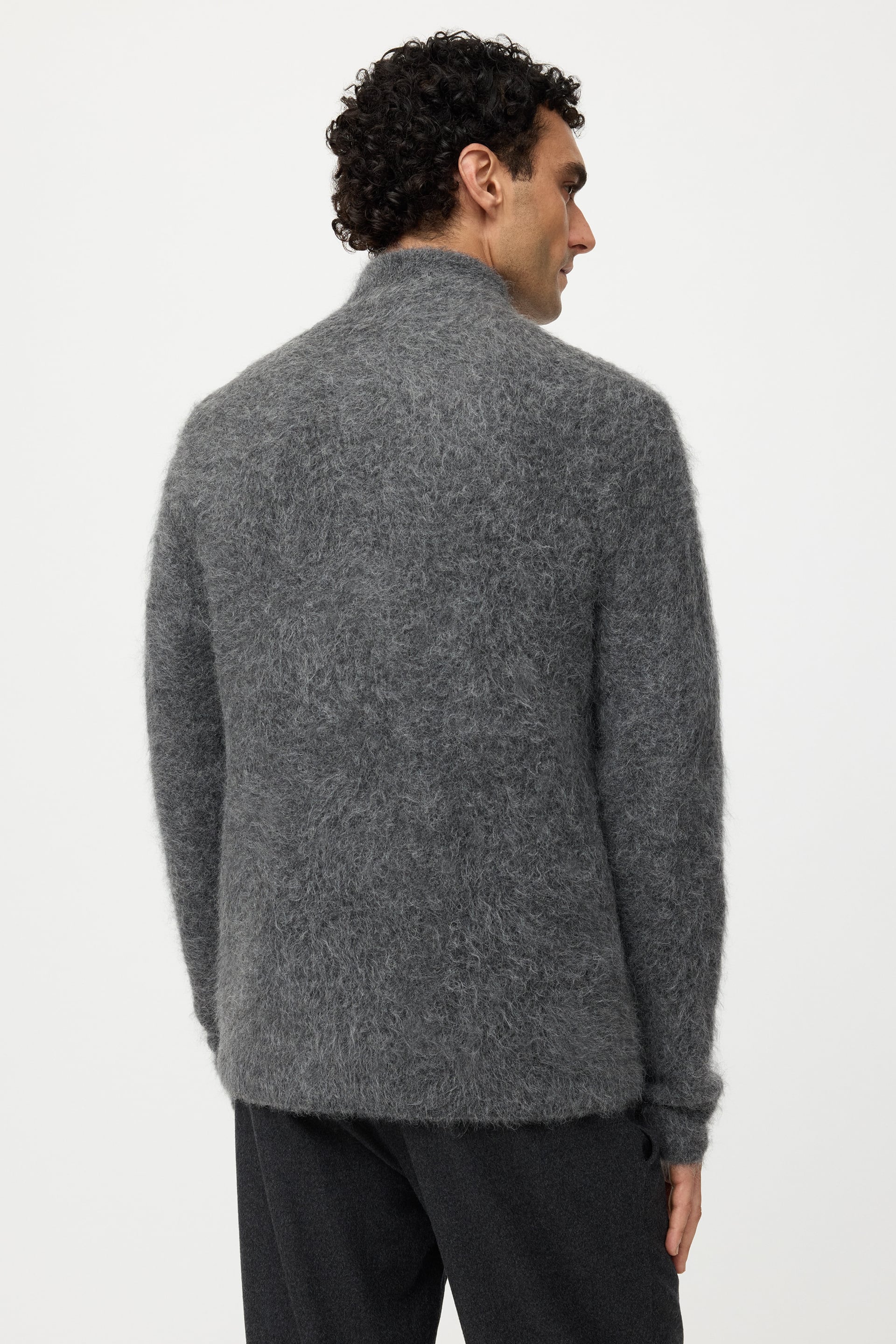 Men's alpaca zip cardigan 3