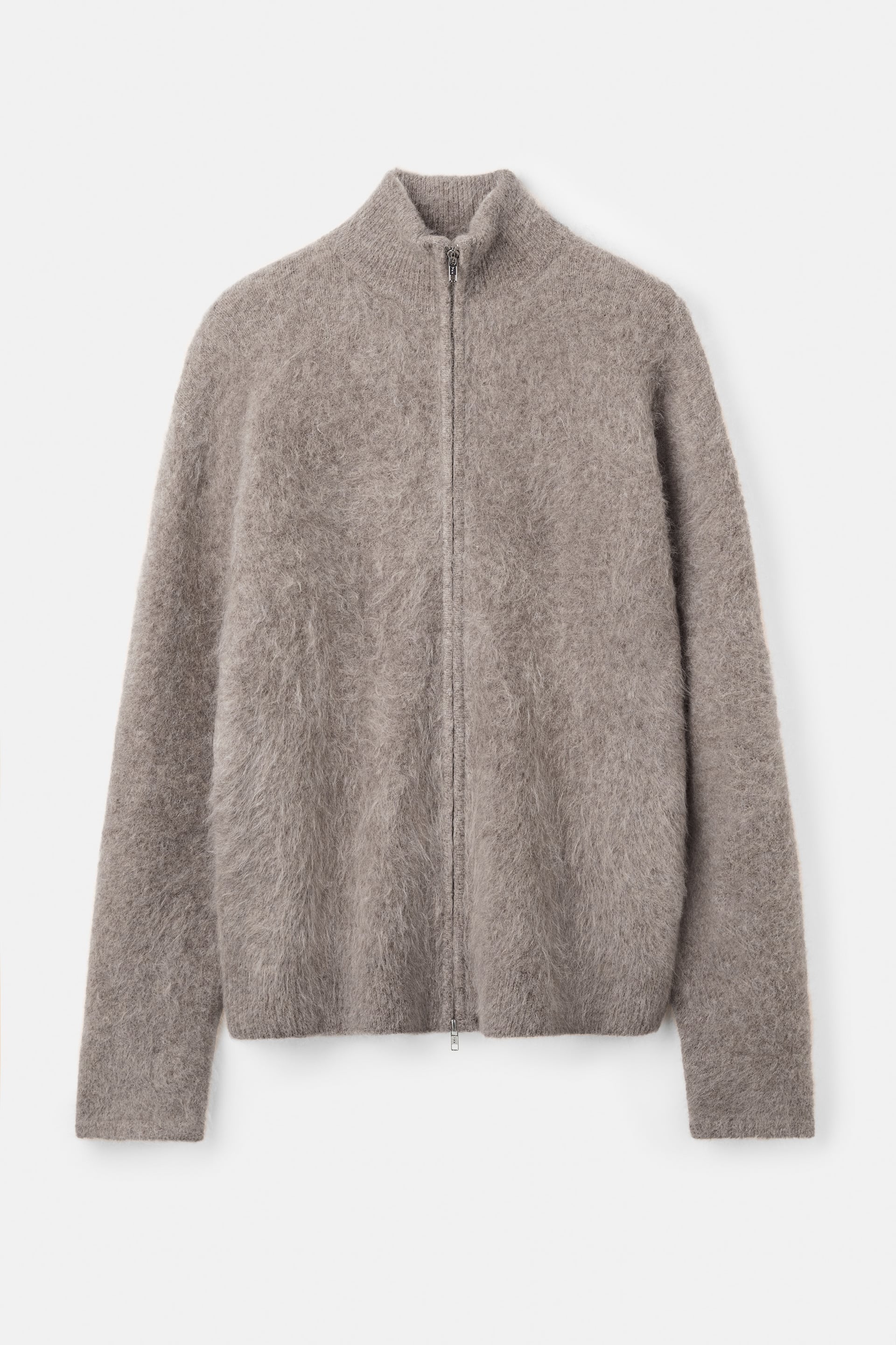 Men's alpaca zip cardigan 1