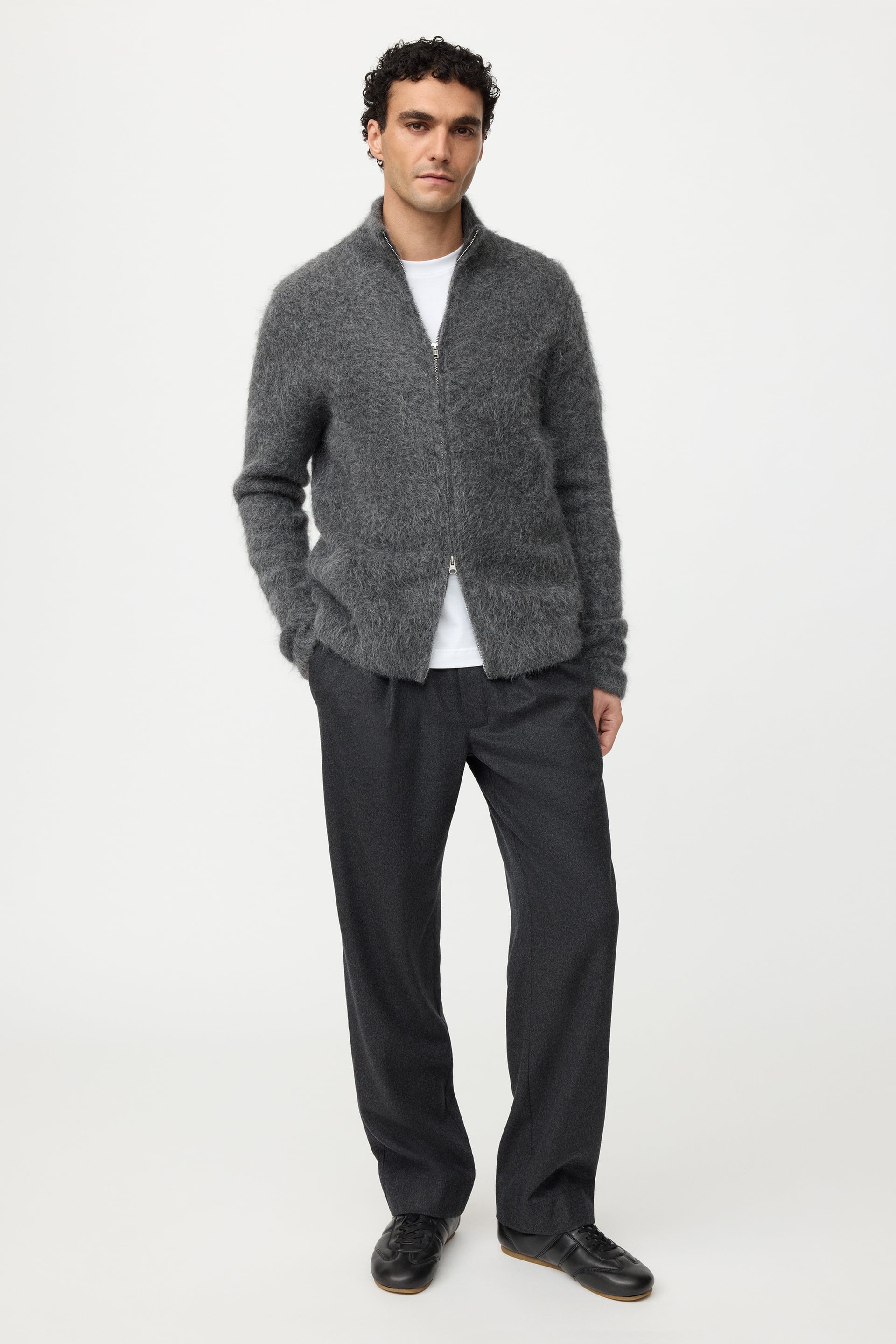 Men's alpaca zip cardigan 4