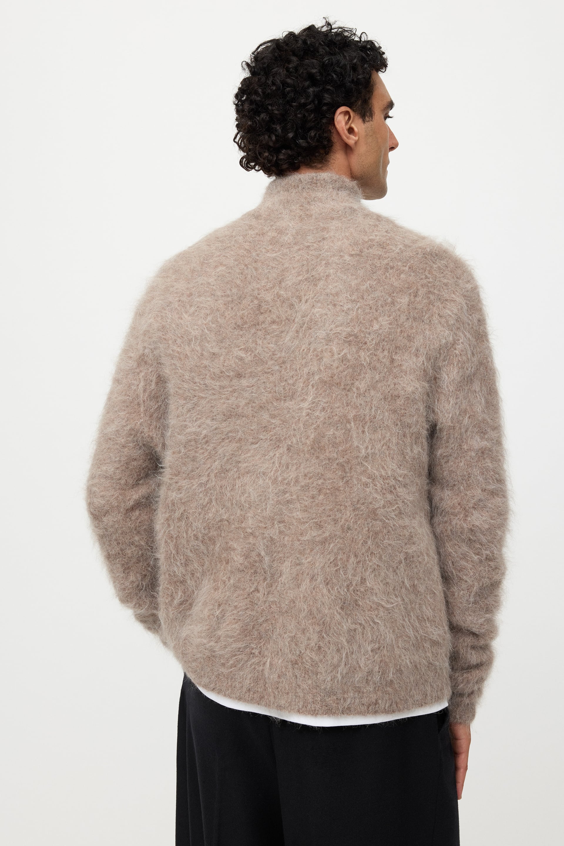 Men's alpaca zip cardigan 3